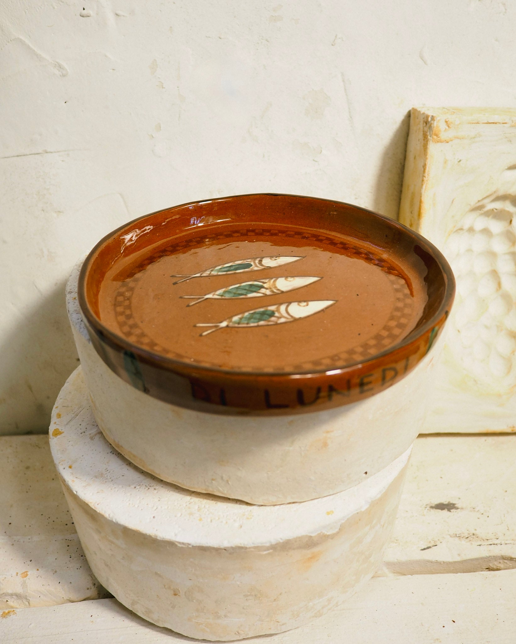 Sardine Plate - Terracotta Check