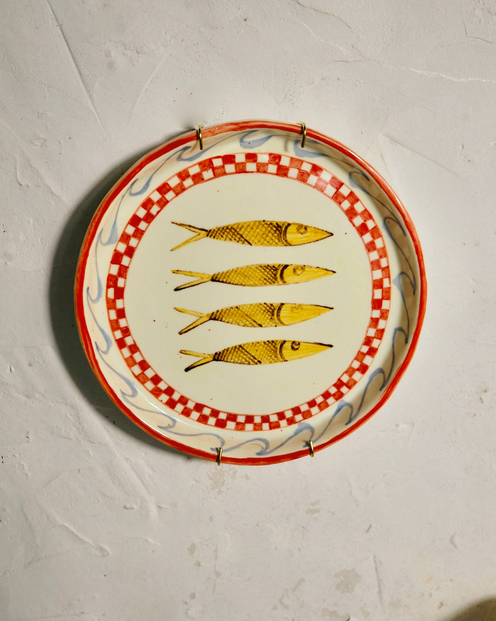 Sardine Plate - Rosso check