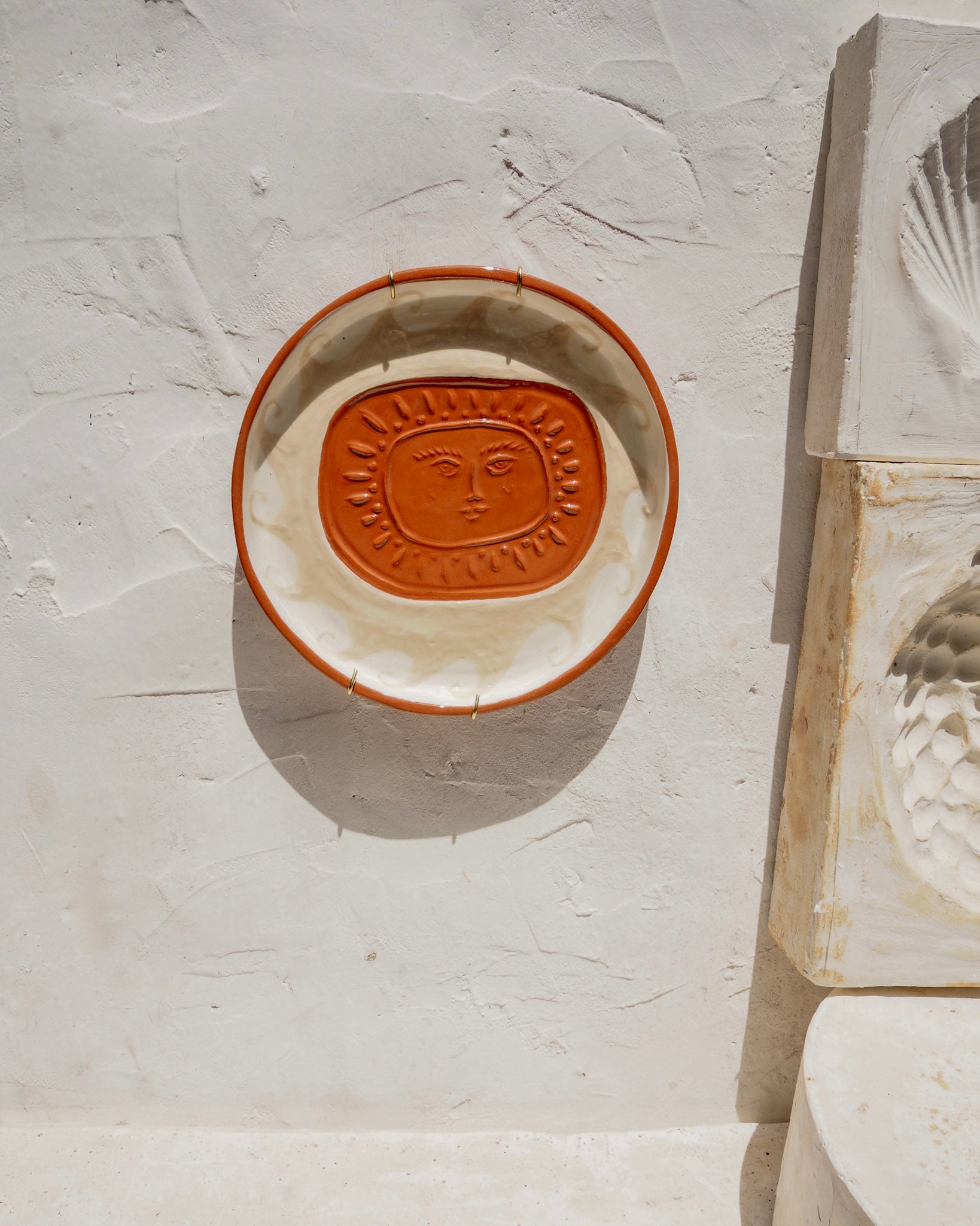 Sardine Plate - Il Sole with wave border