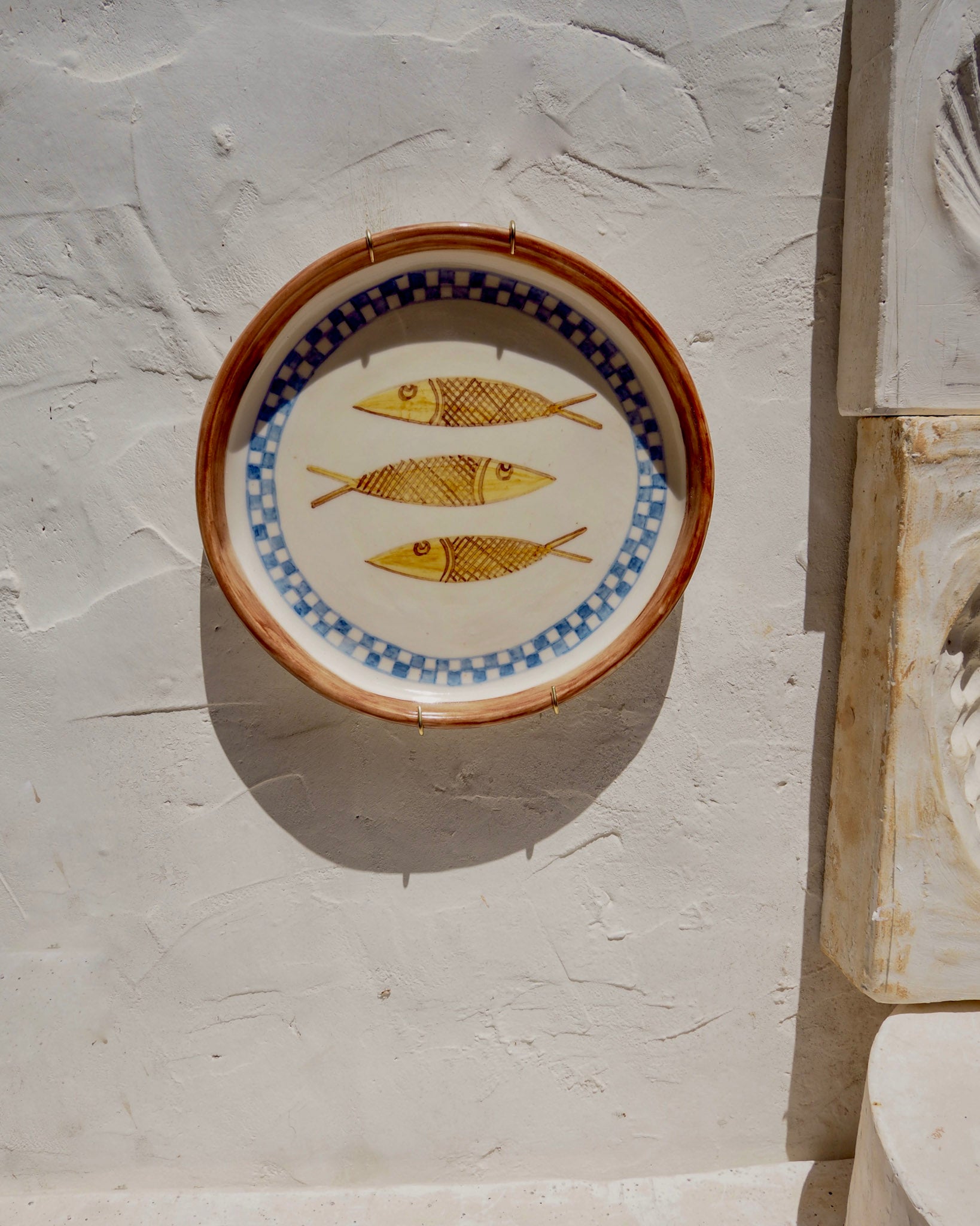 Sardine Plate - Blue Check