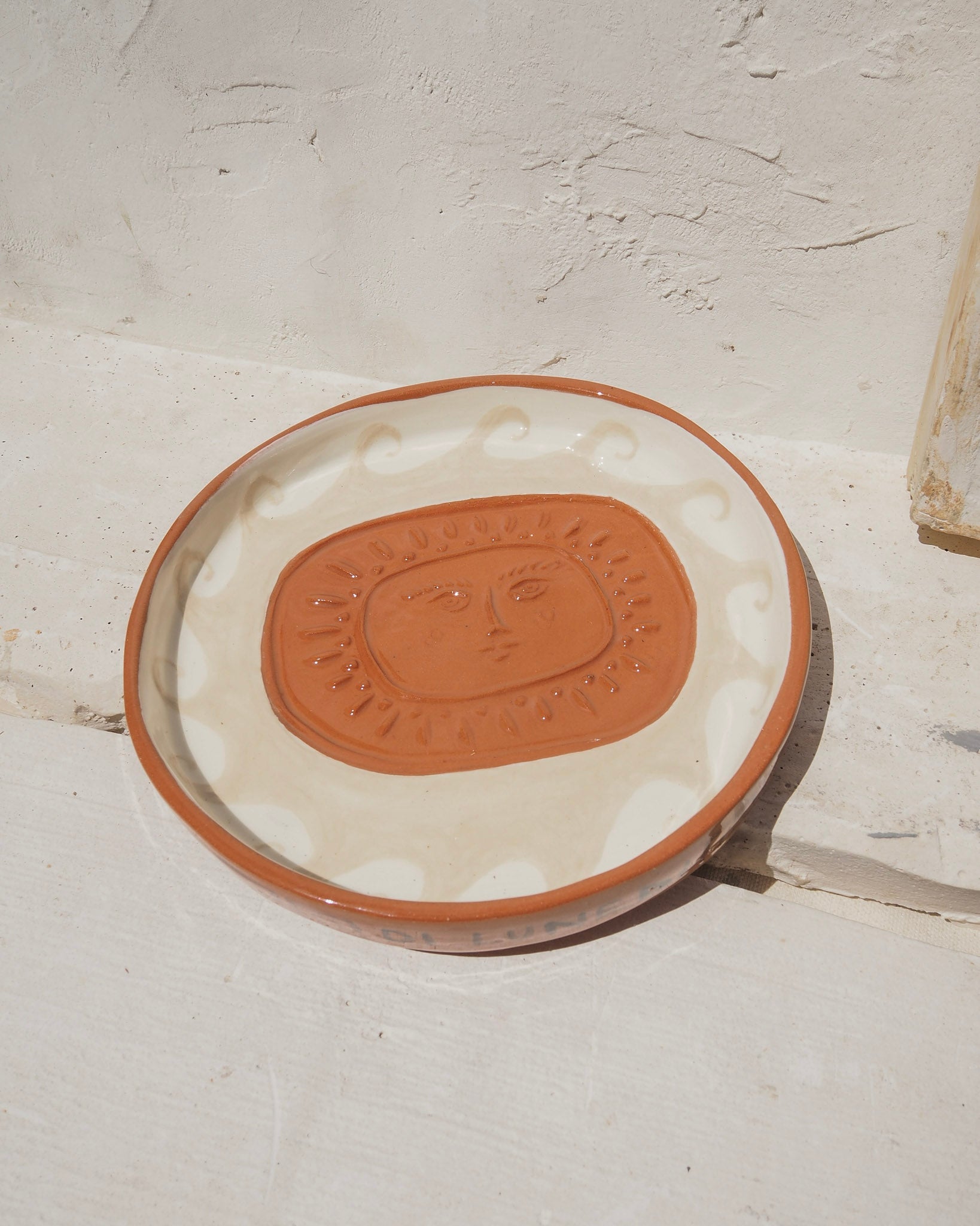 Sardine Plate - Il Sole with wave border