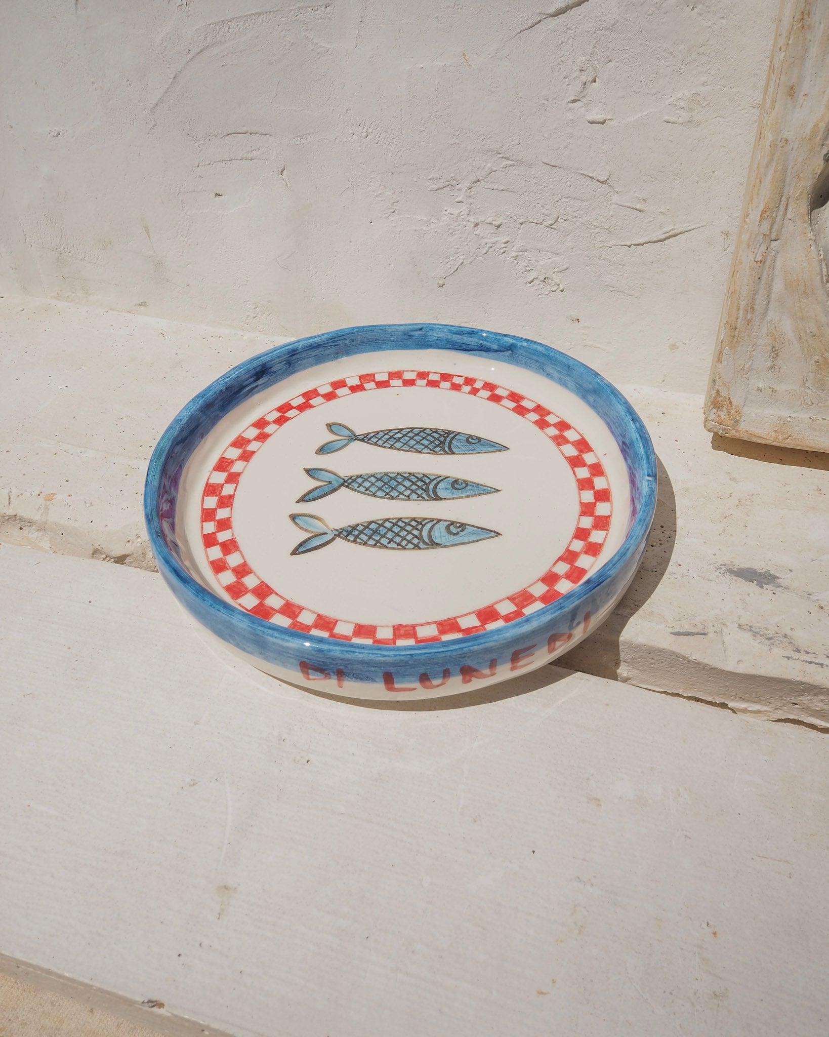 Sardine Plate - Rosso Check