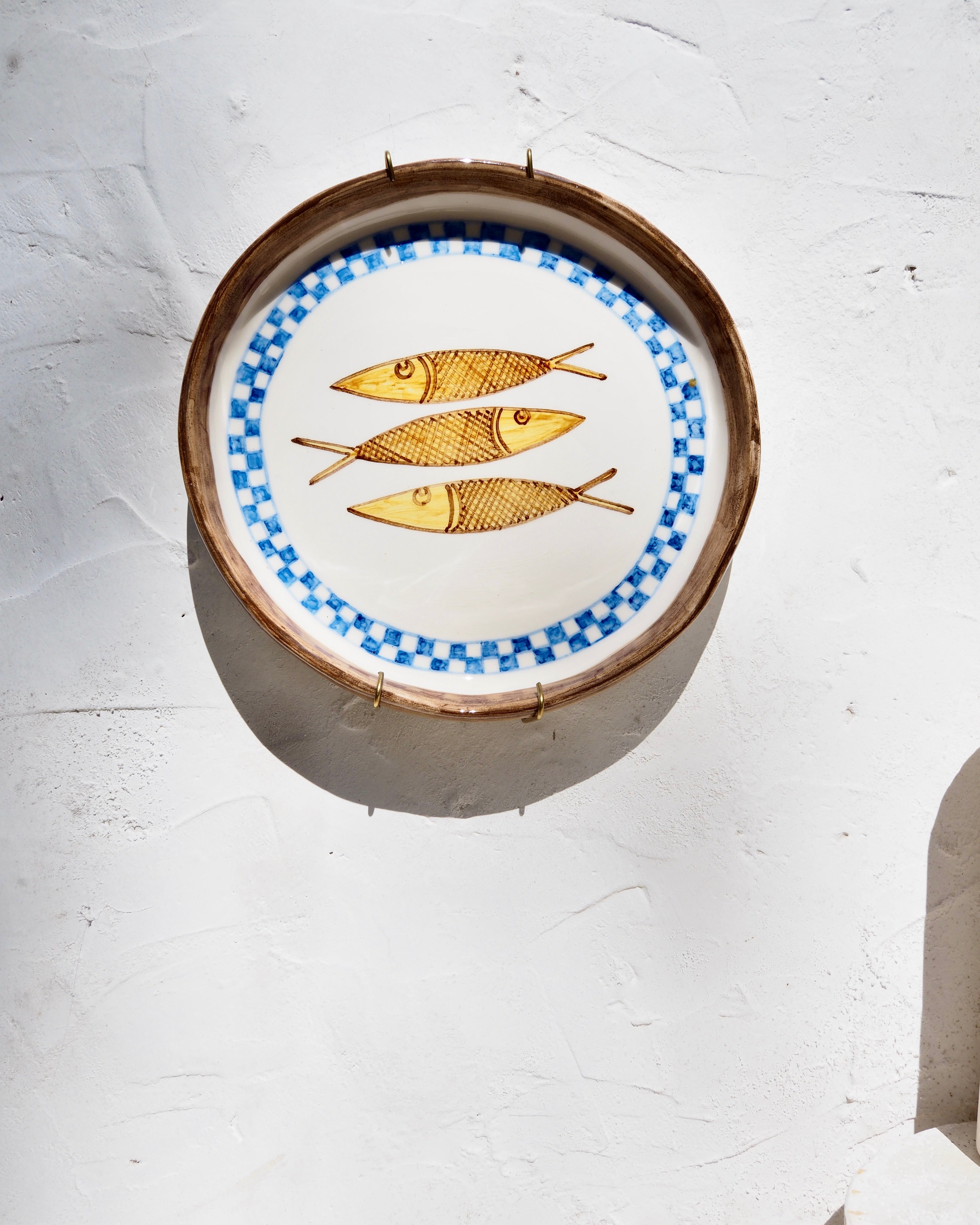 Sardine Plate - Blue check