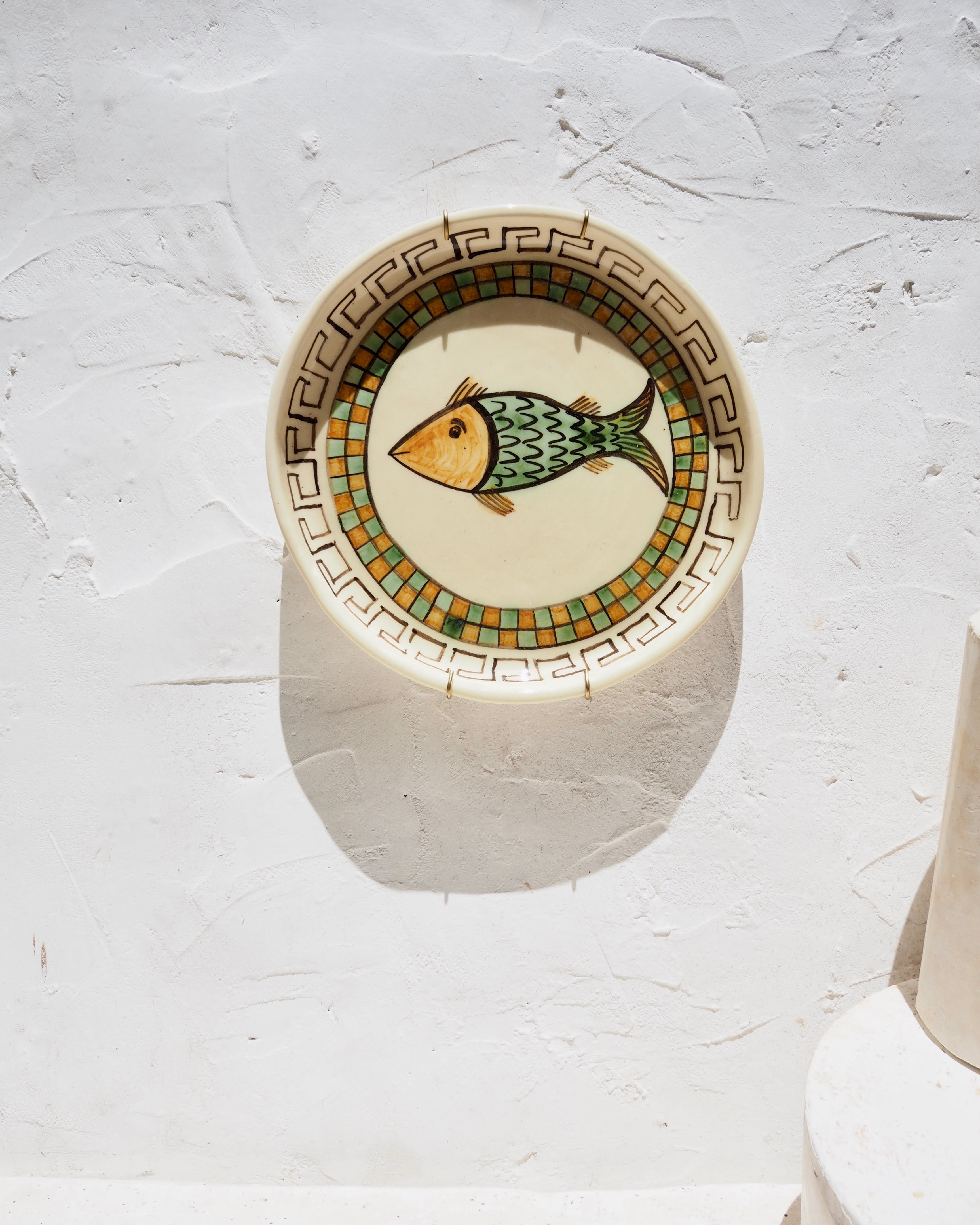Sardine Plate - Maiolica check