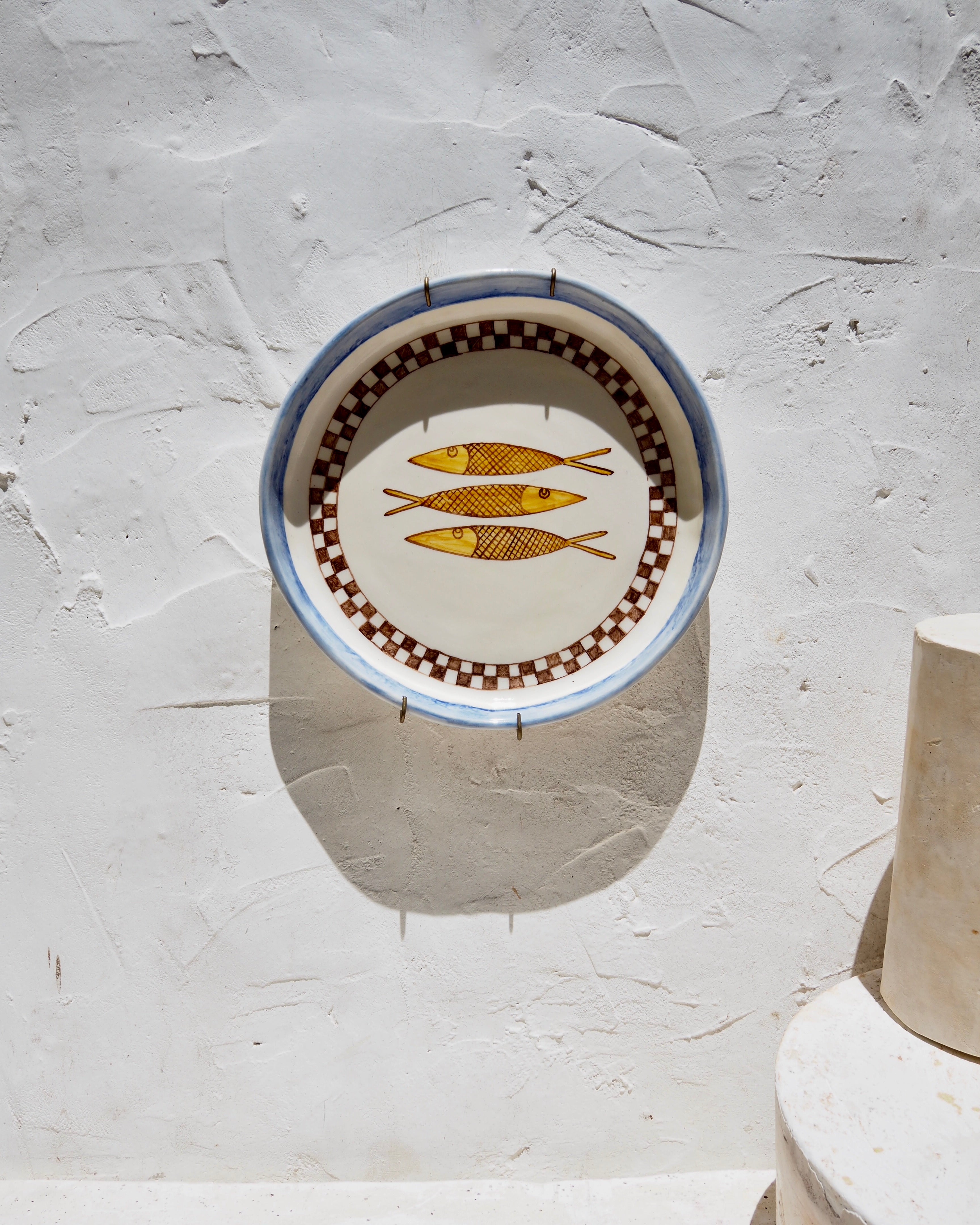 Sardine Plate - Brown check