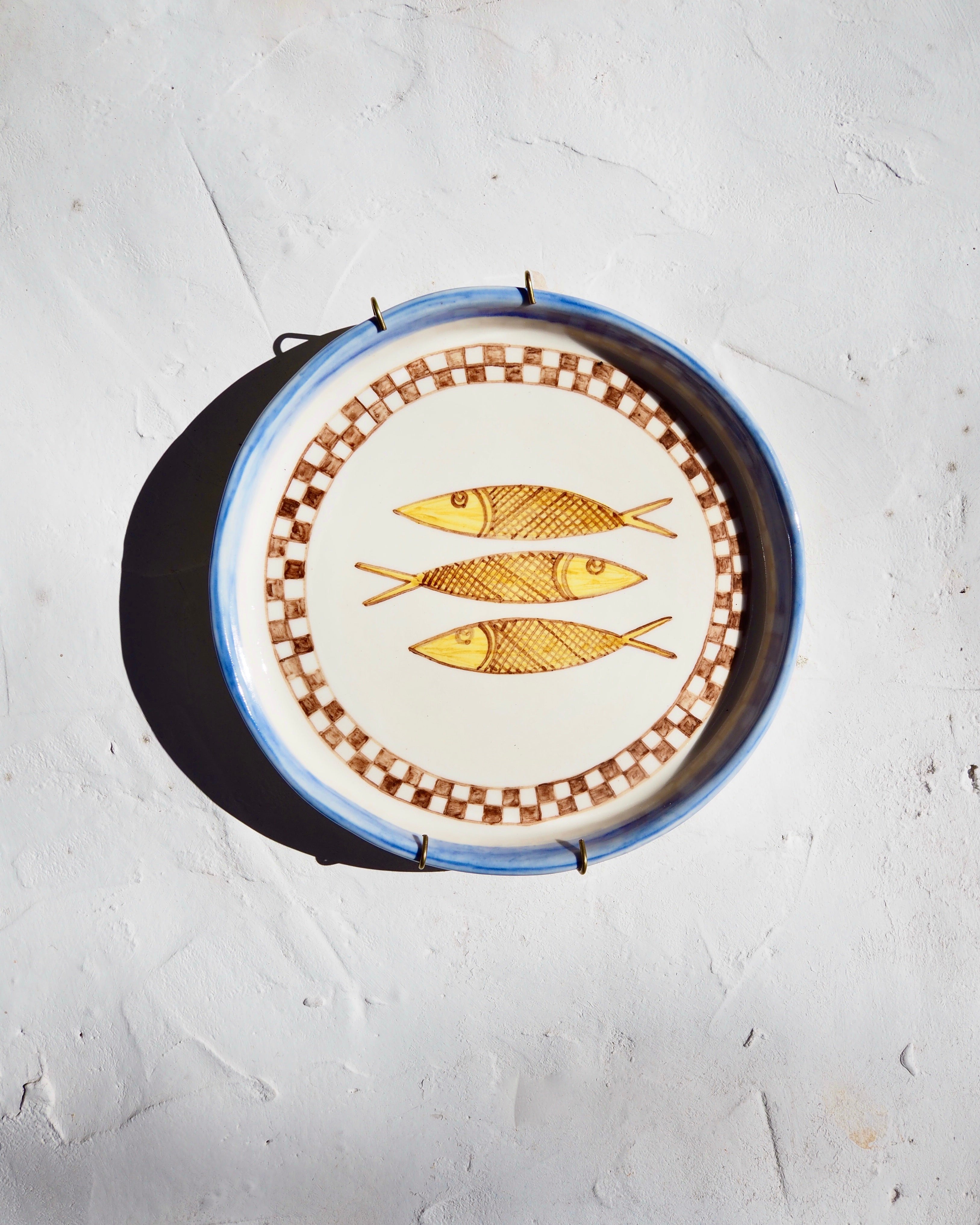 Sardine Plate - Brown check