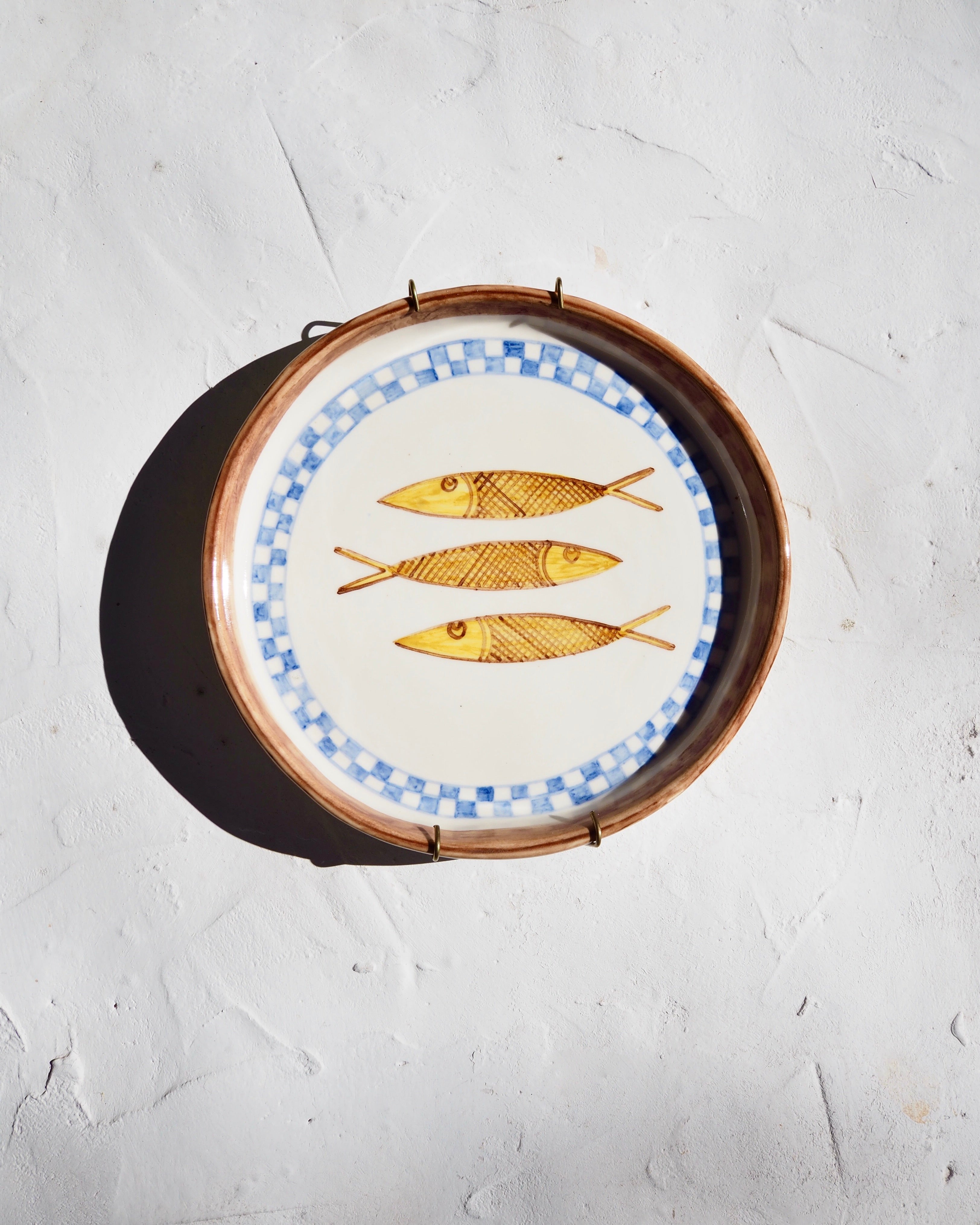 Sardine Plate - Blue check
