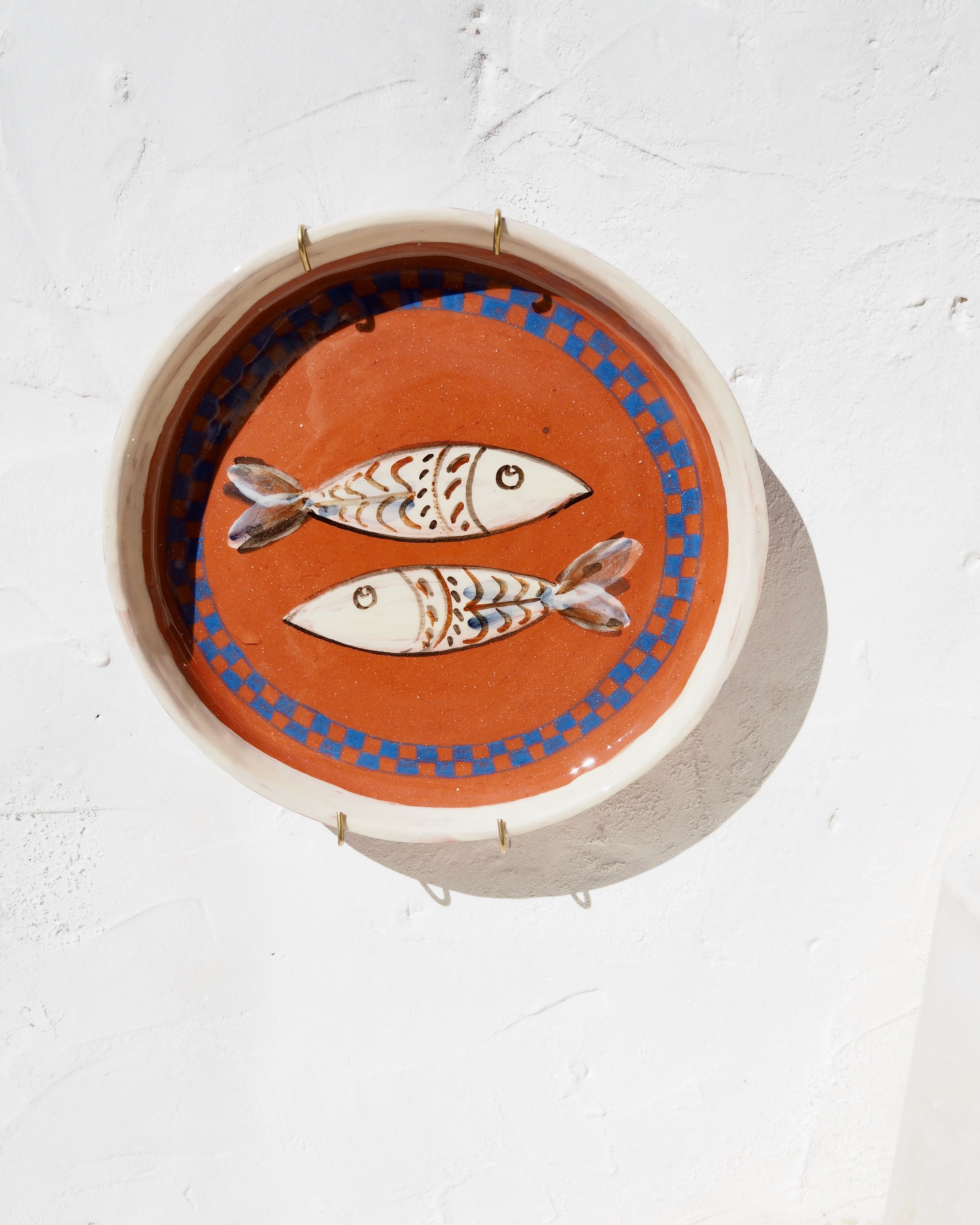Sardine Plate - Mediterranean check