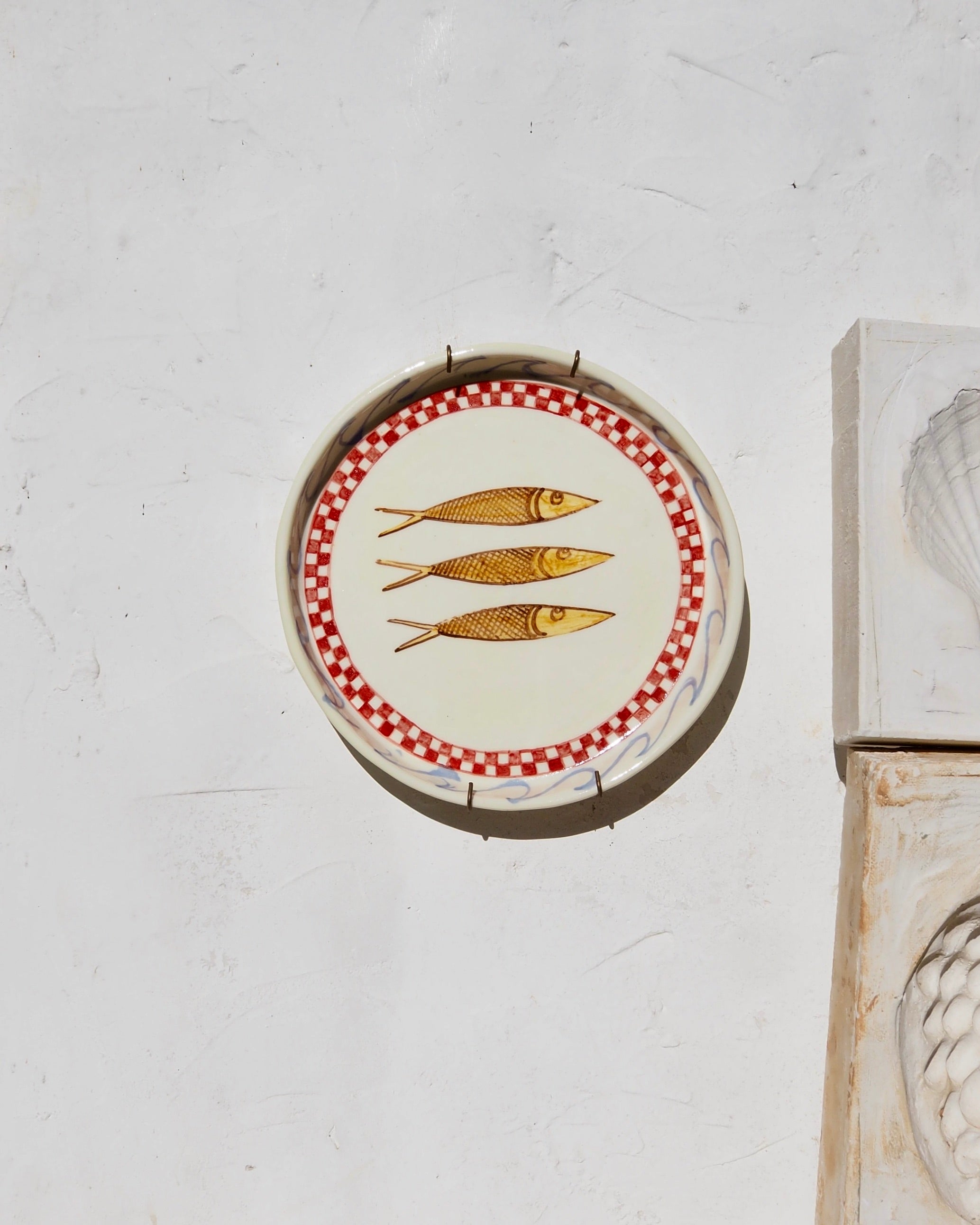 Sardine Plate - Check Rosso