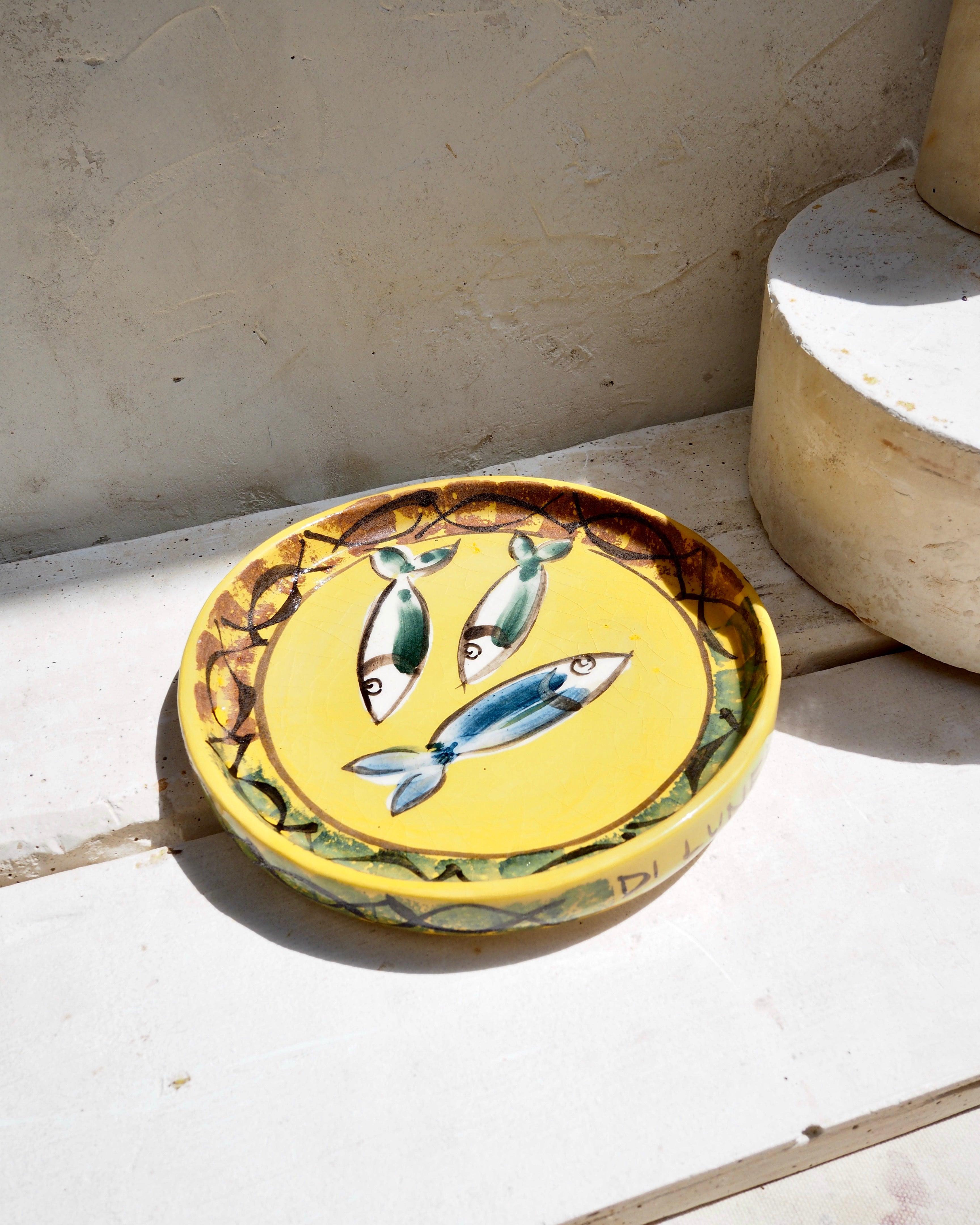 Sardine Plate in Italian terracotta - Pesce Mondello
