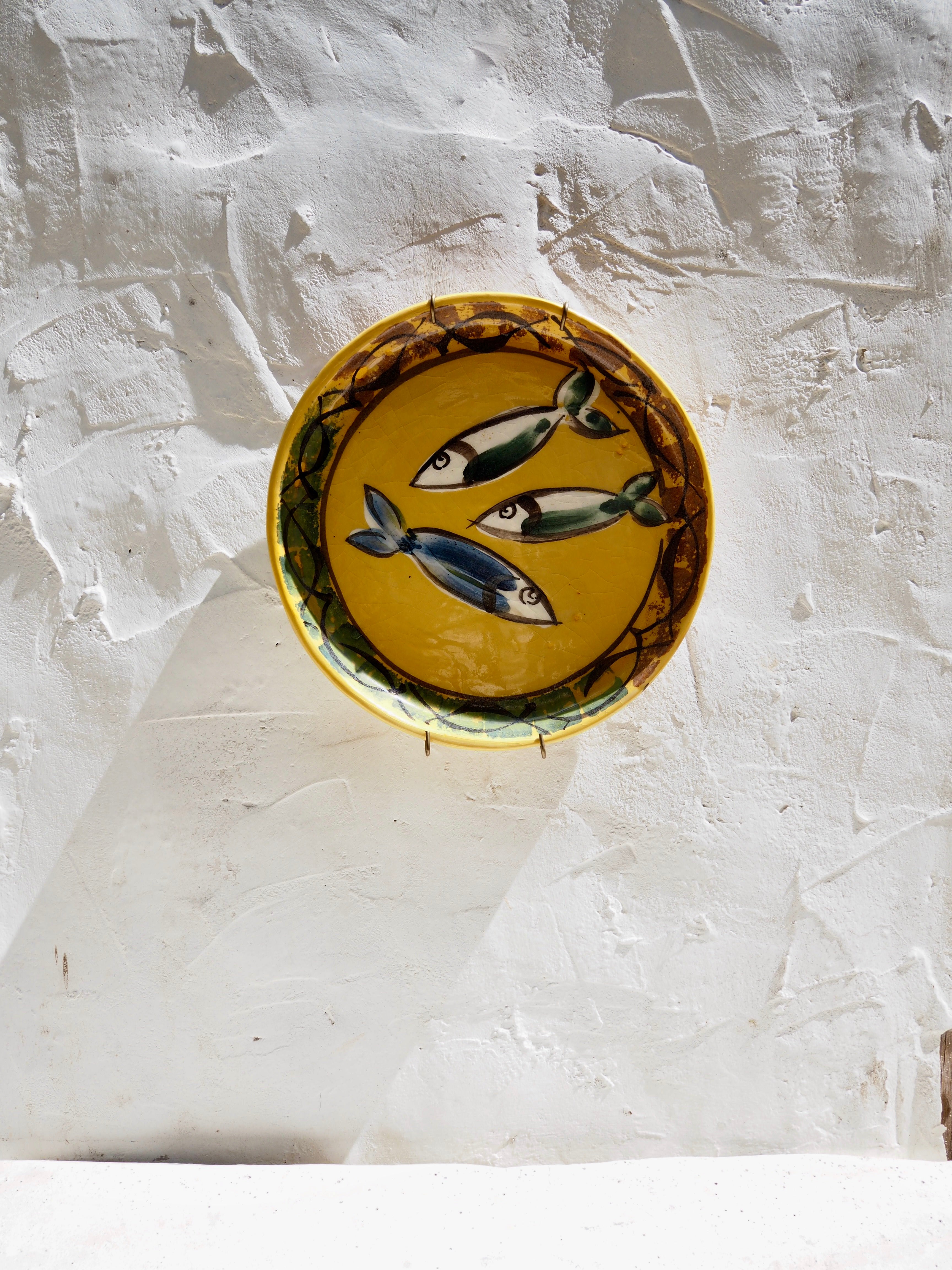 Sardine Plate in Italian terracotta - Pesce Mondello