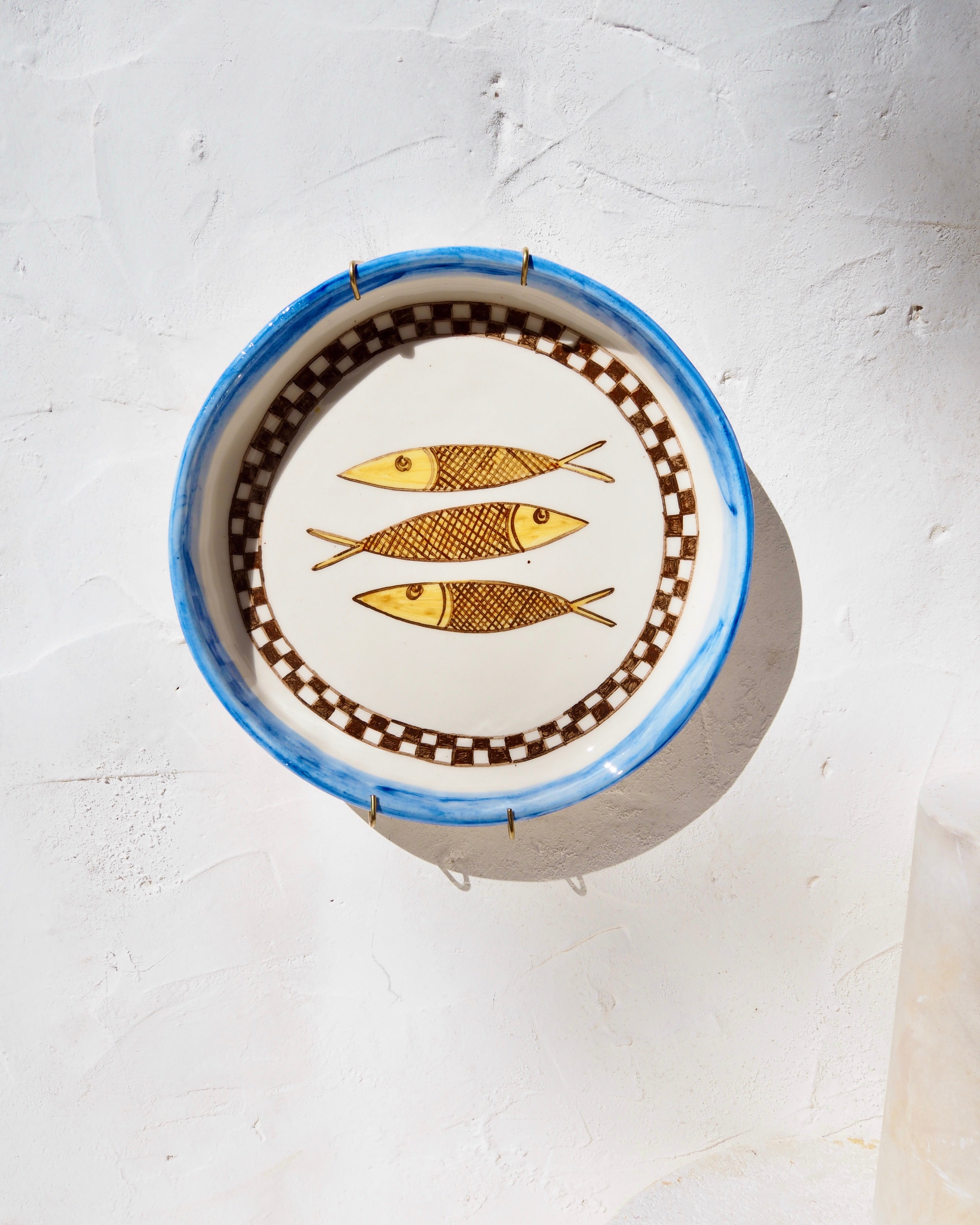 Sardine Plate - Brown check