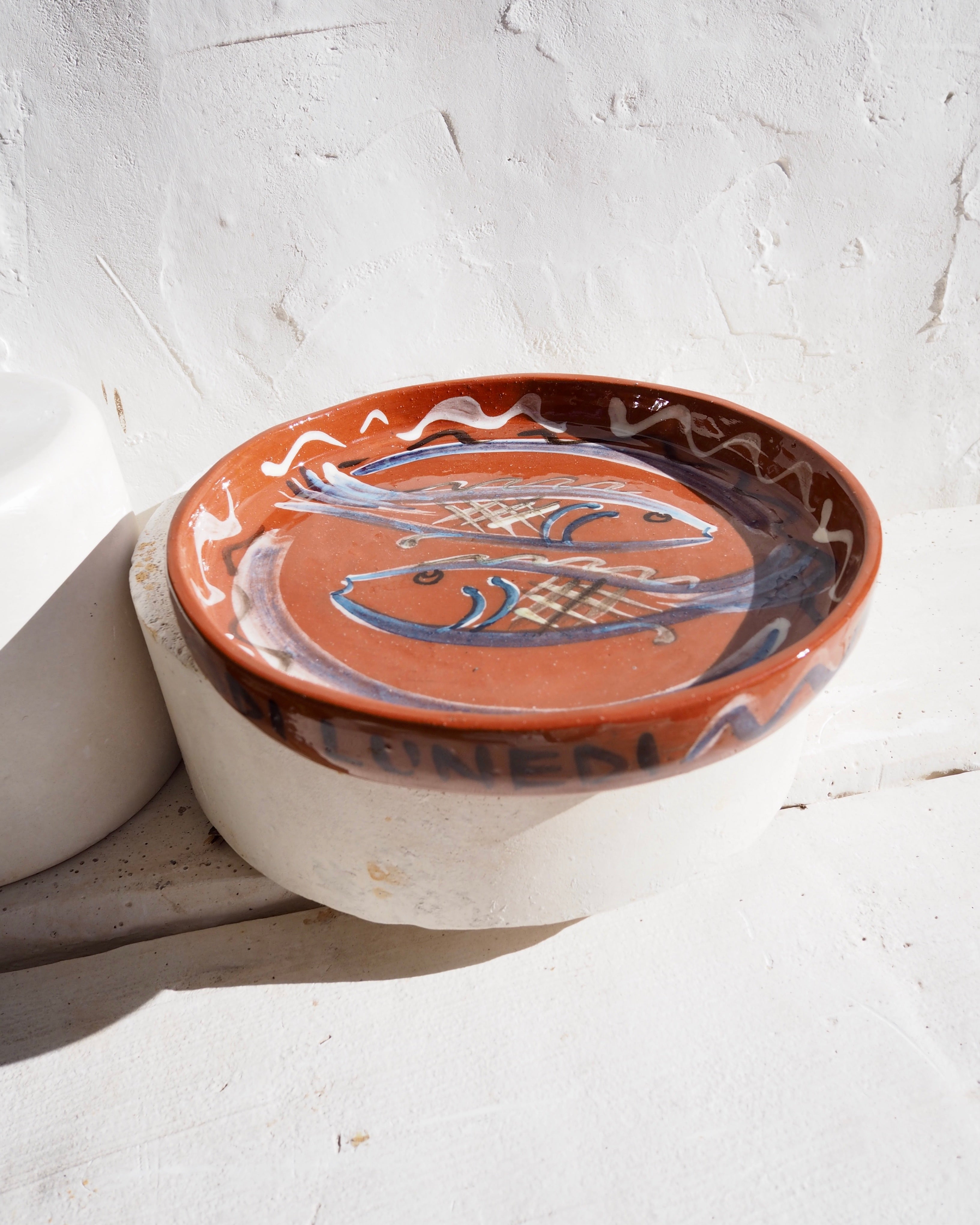 Sardine Plate - Blue fish