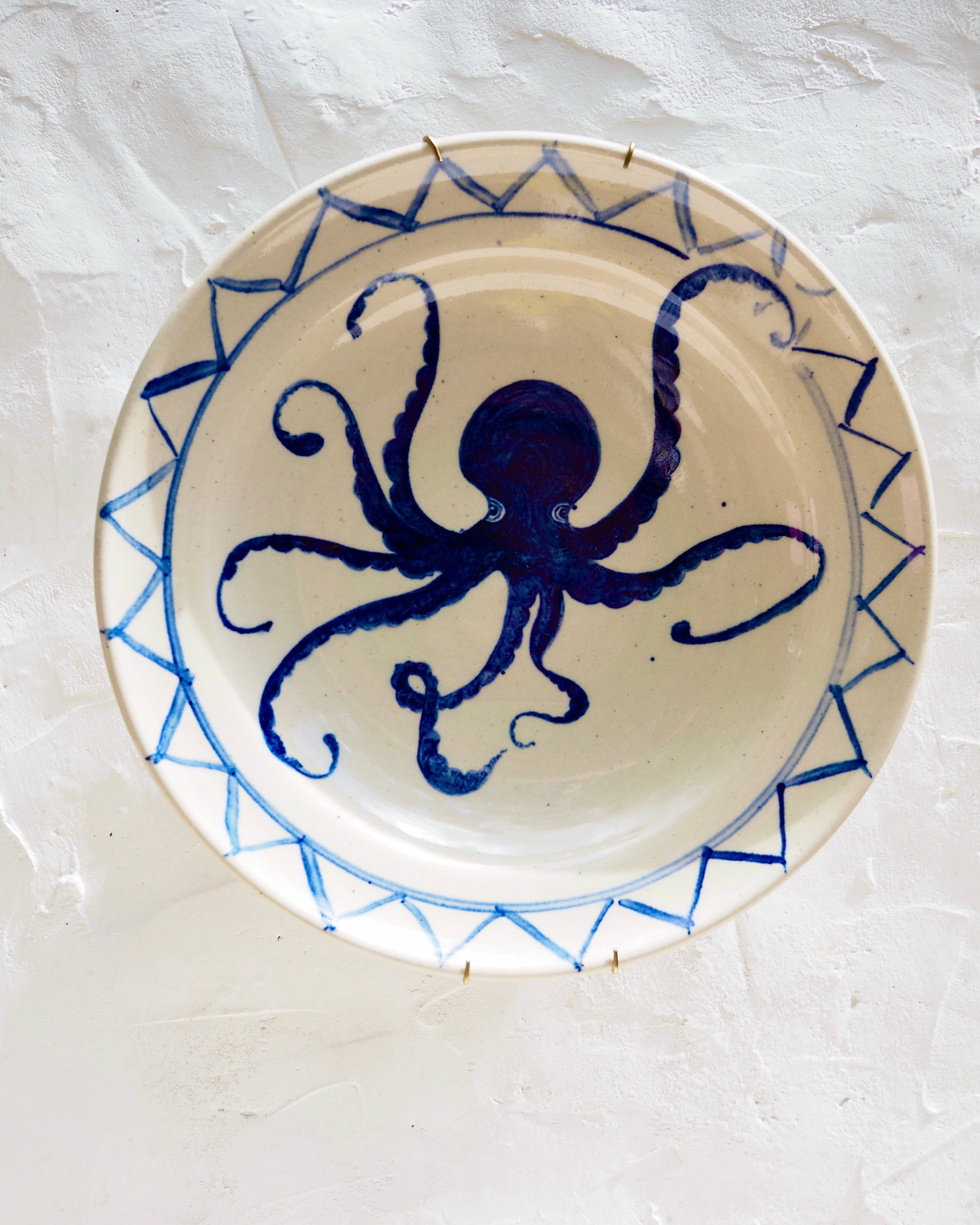 Charger plate in stoneware - Octopus