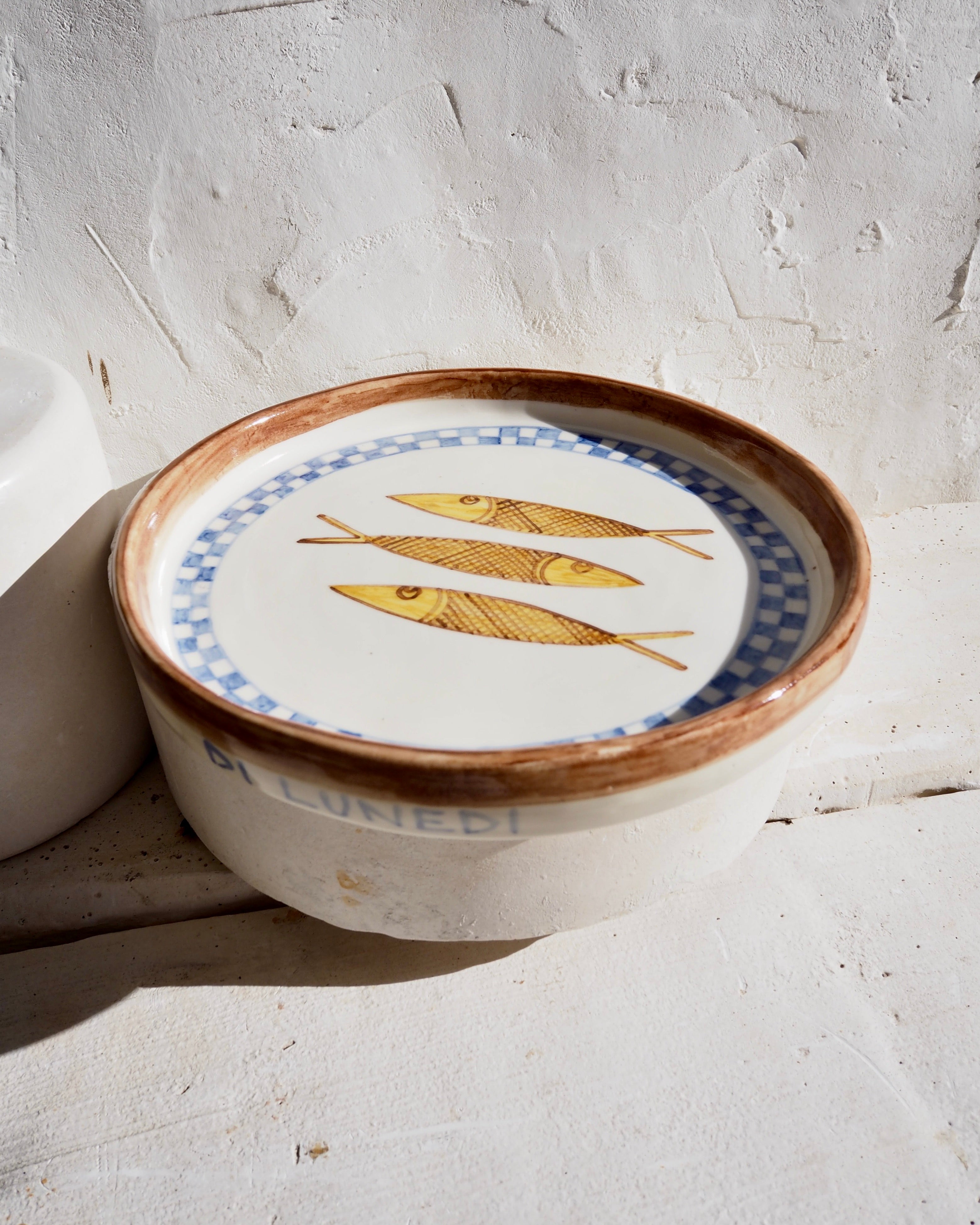 Sardine Plate - Blue check