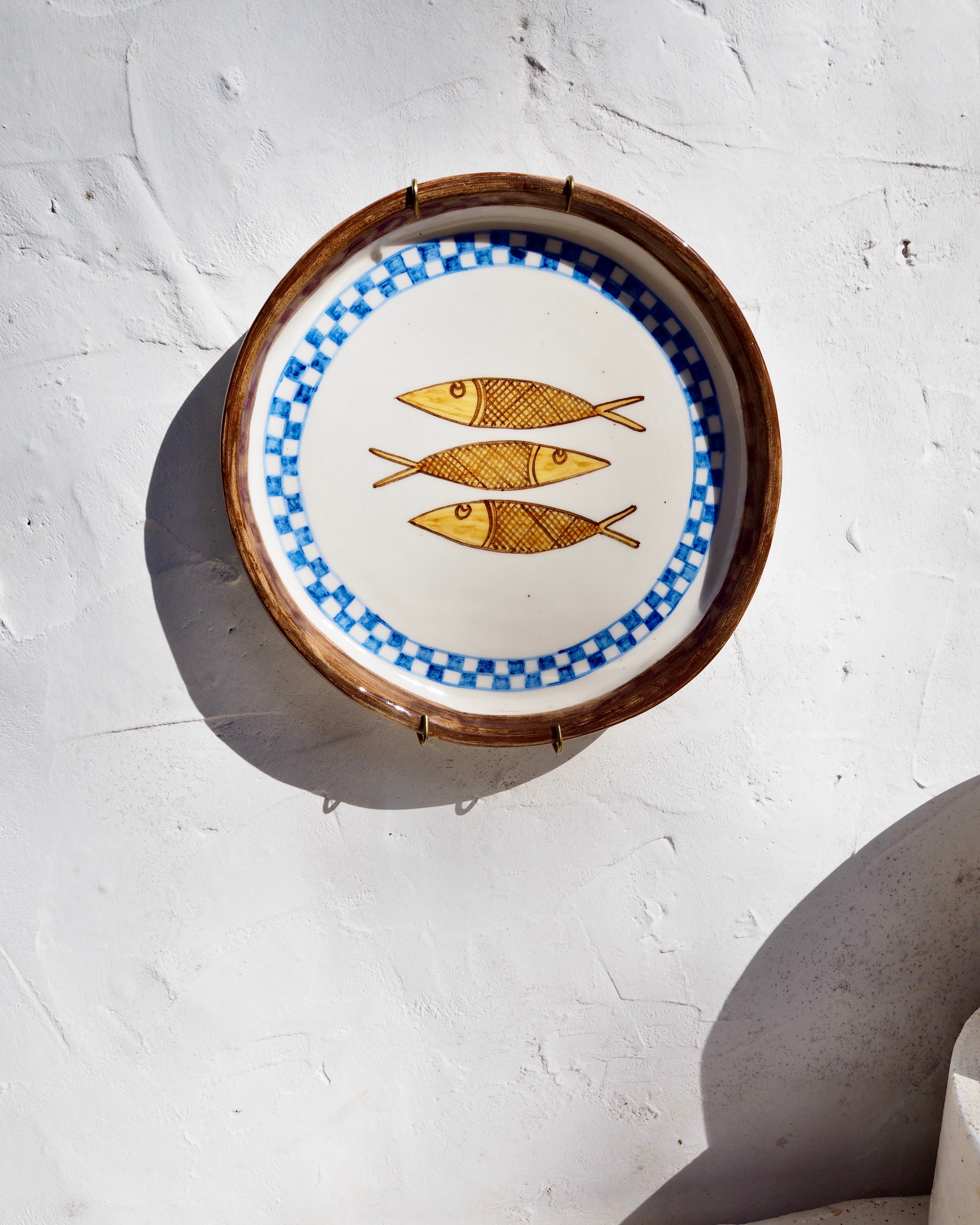 Sardine Plate - Blue check
