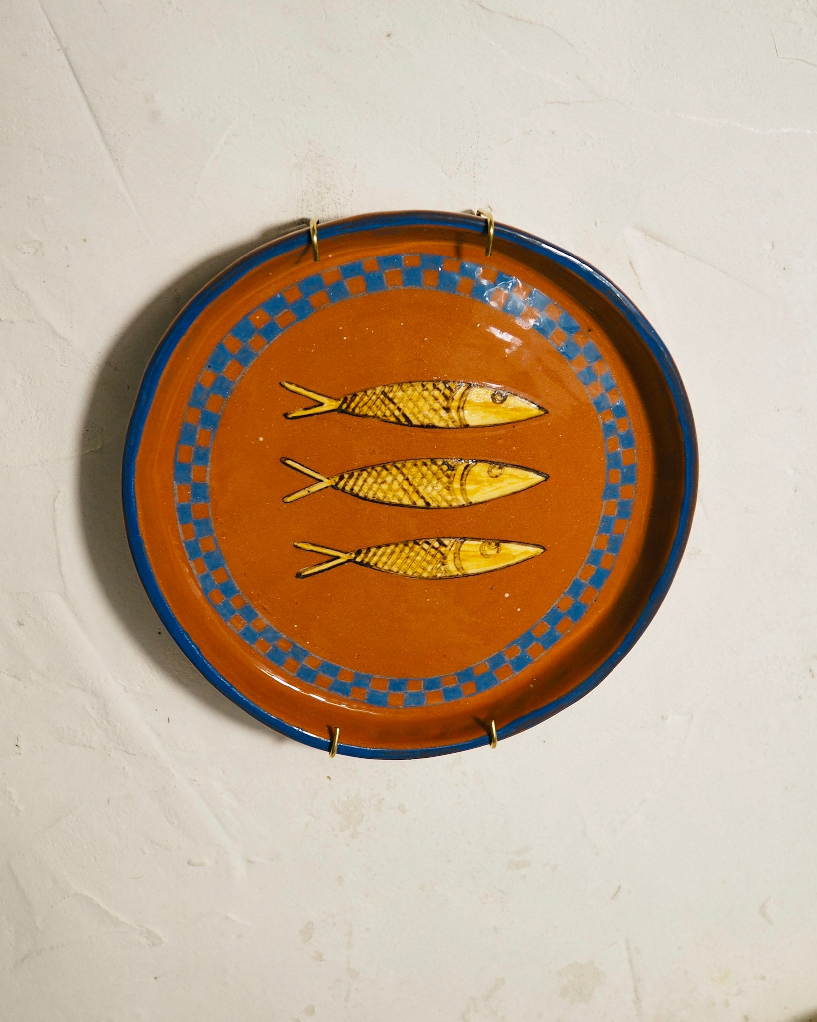 Sardine Plate - Blue Check