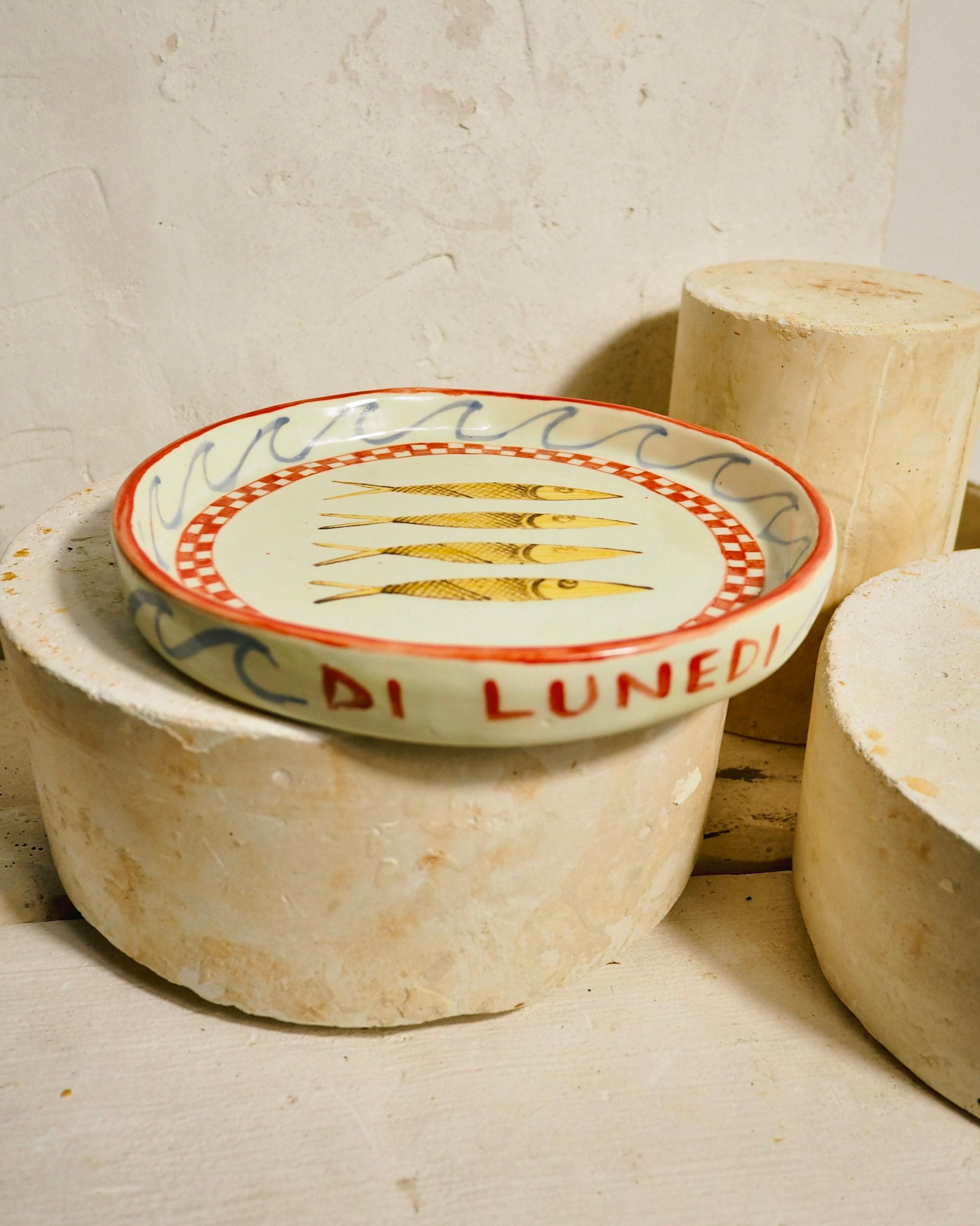 Sardine Plate - Rosso check