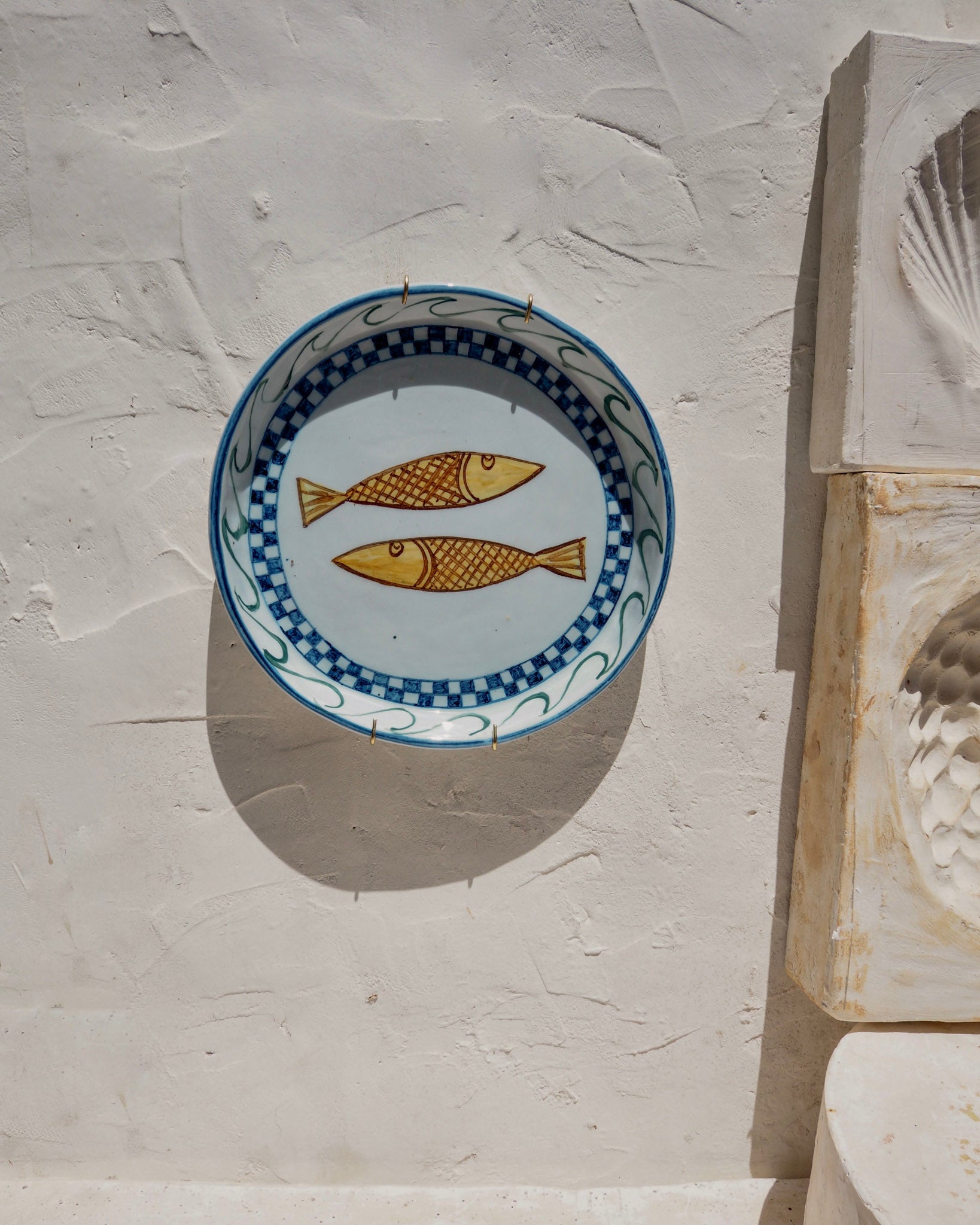 Sardine Plate - Blue check