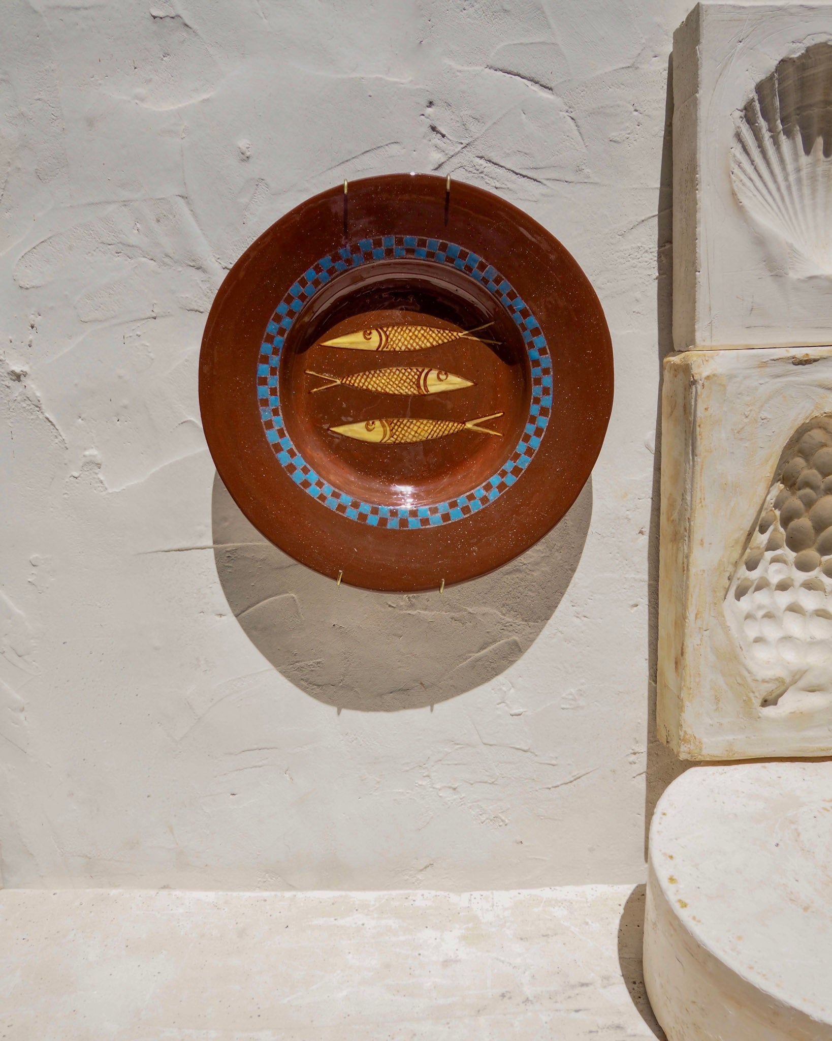 Puglia Plate - Blue check