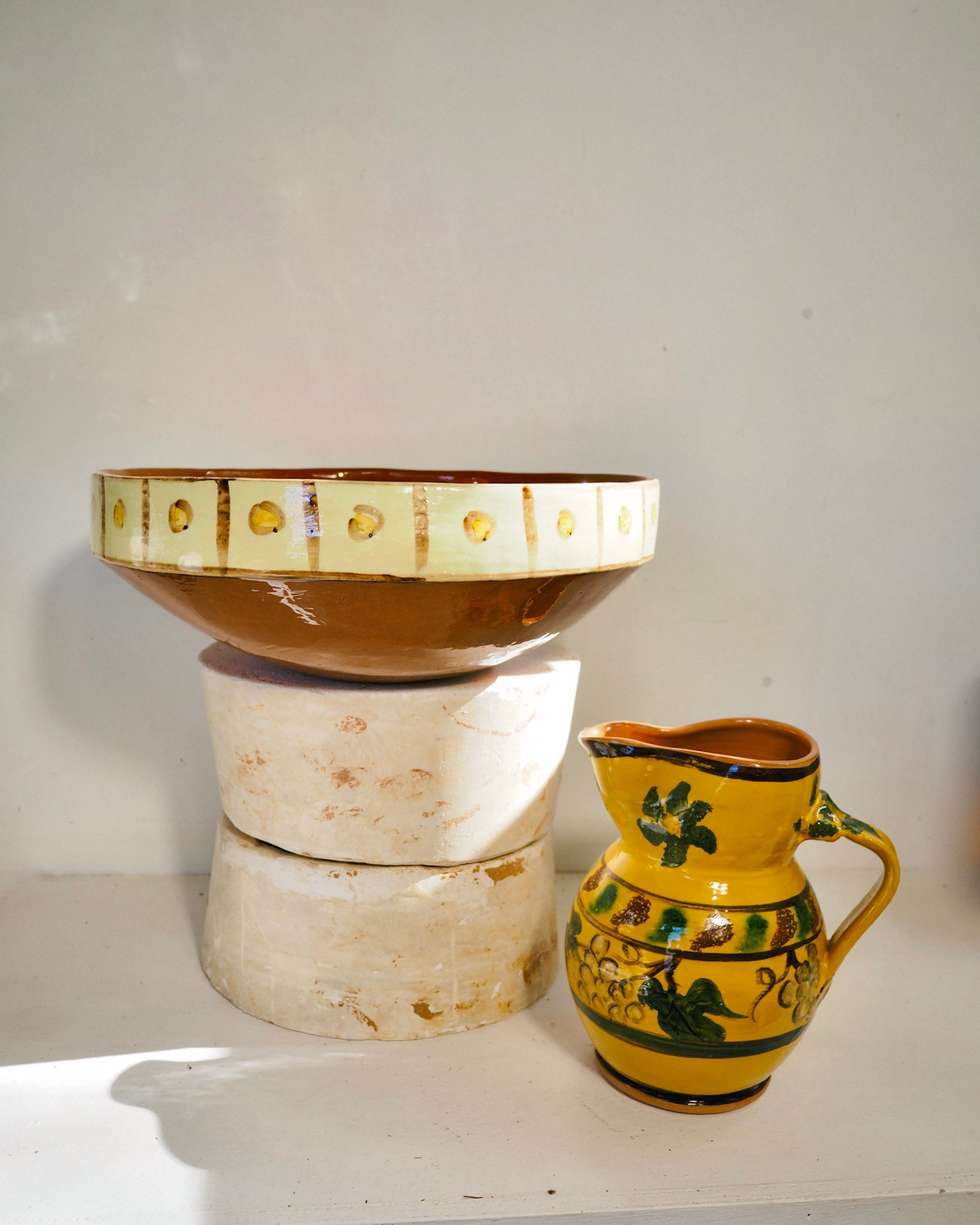 Terracotta jug - Sicilian yellow