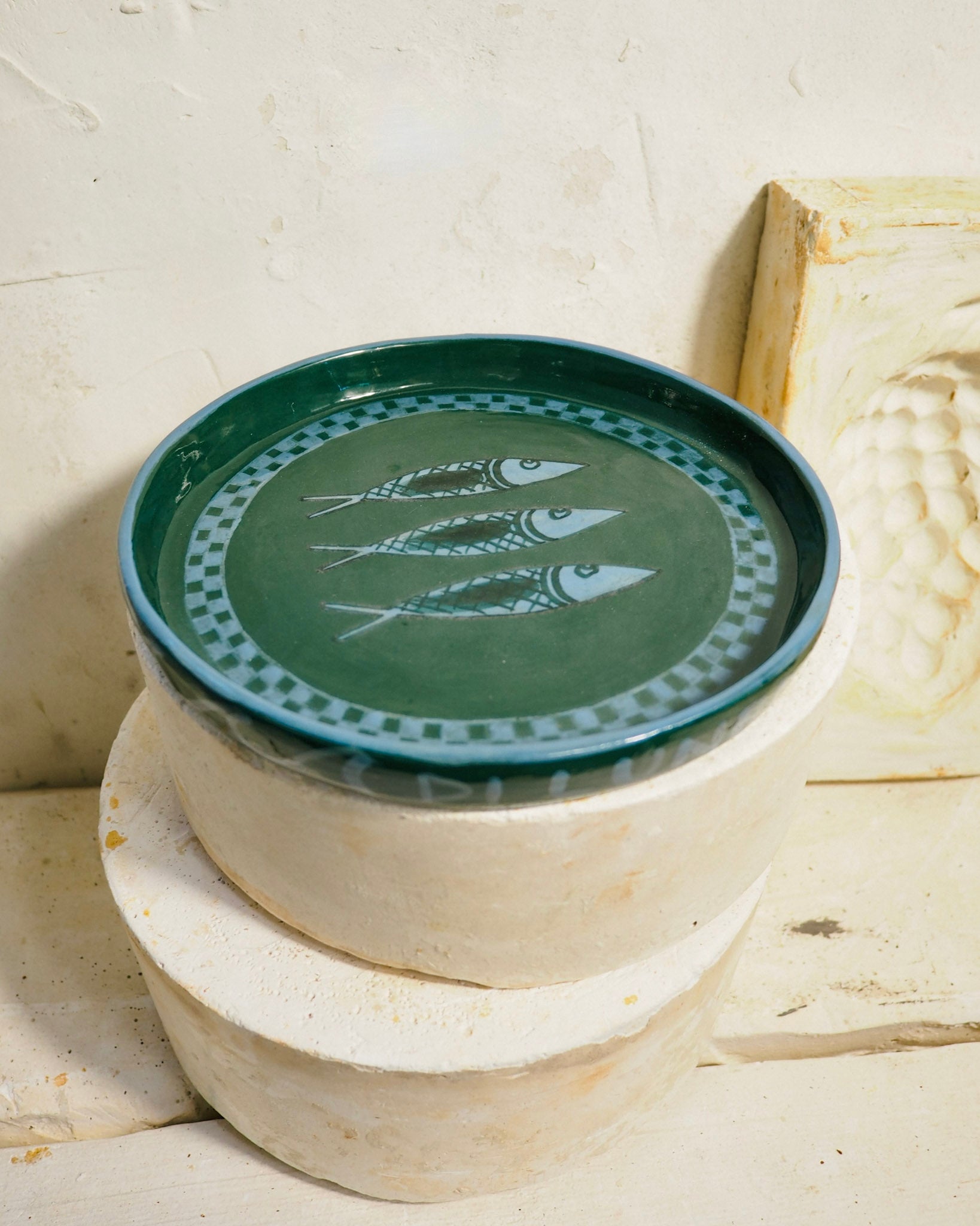Sardine Plate - Verde Check