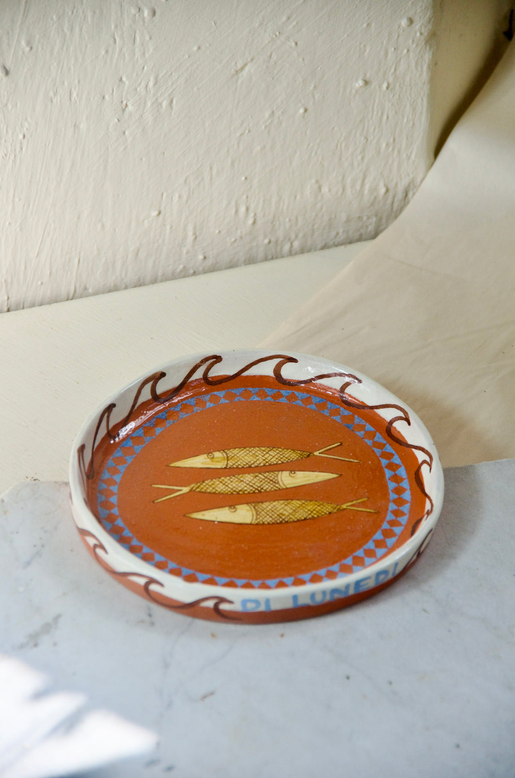 Sardine Plate - Terracotta Pesce