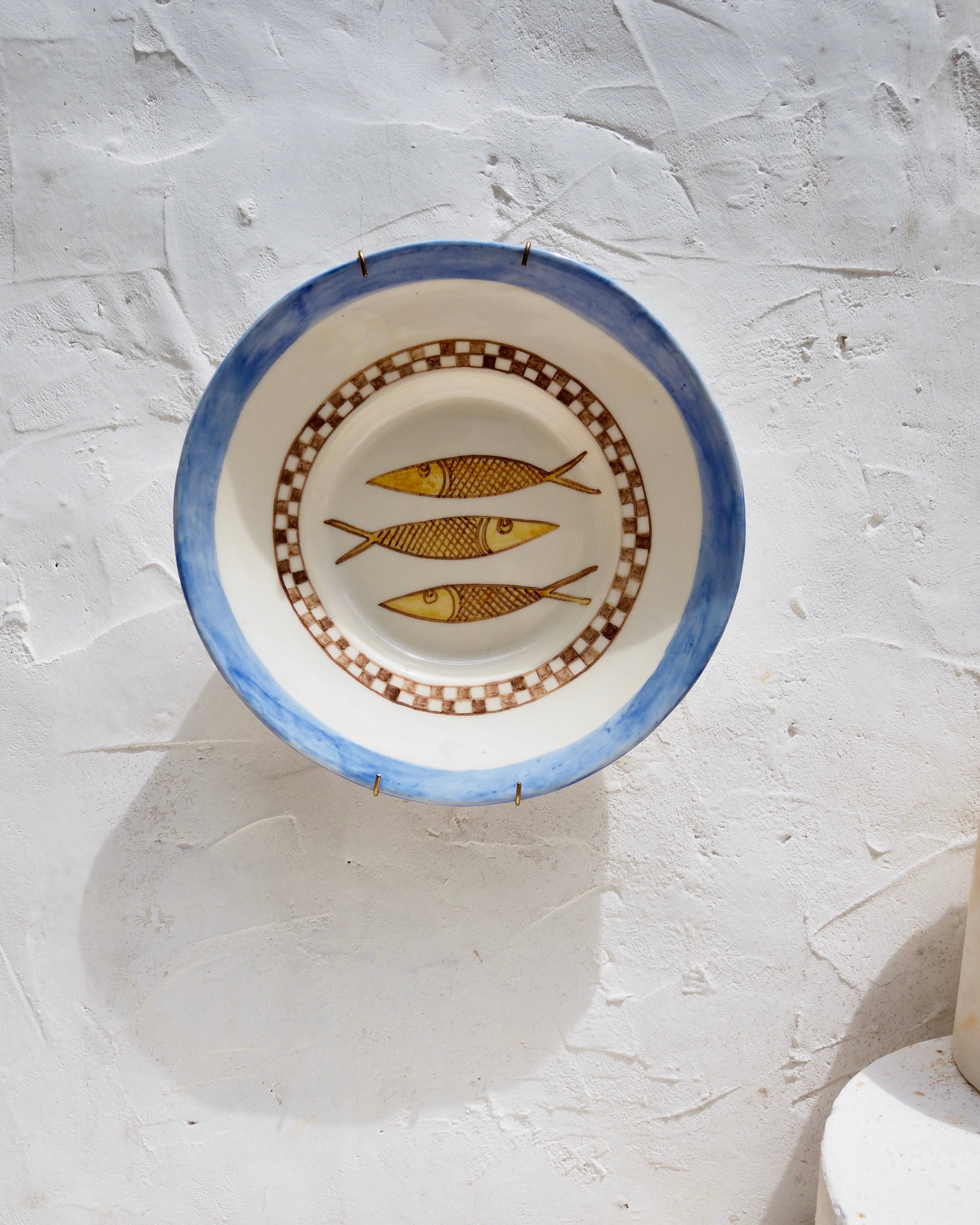 Puglia Plate - Brown check