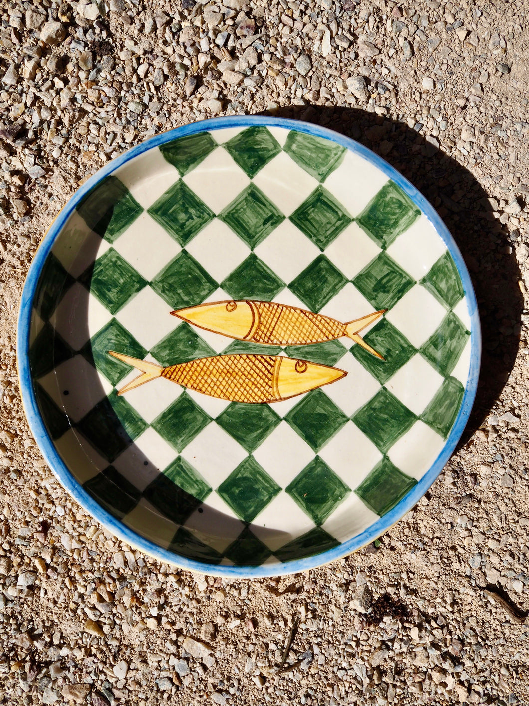 Sardine Plate - Green Check