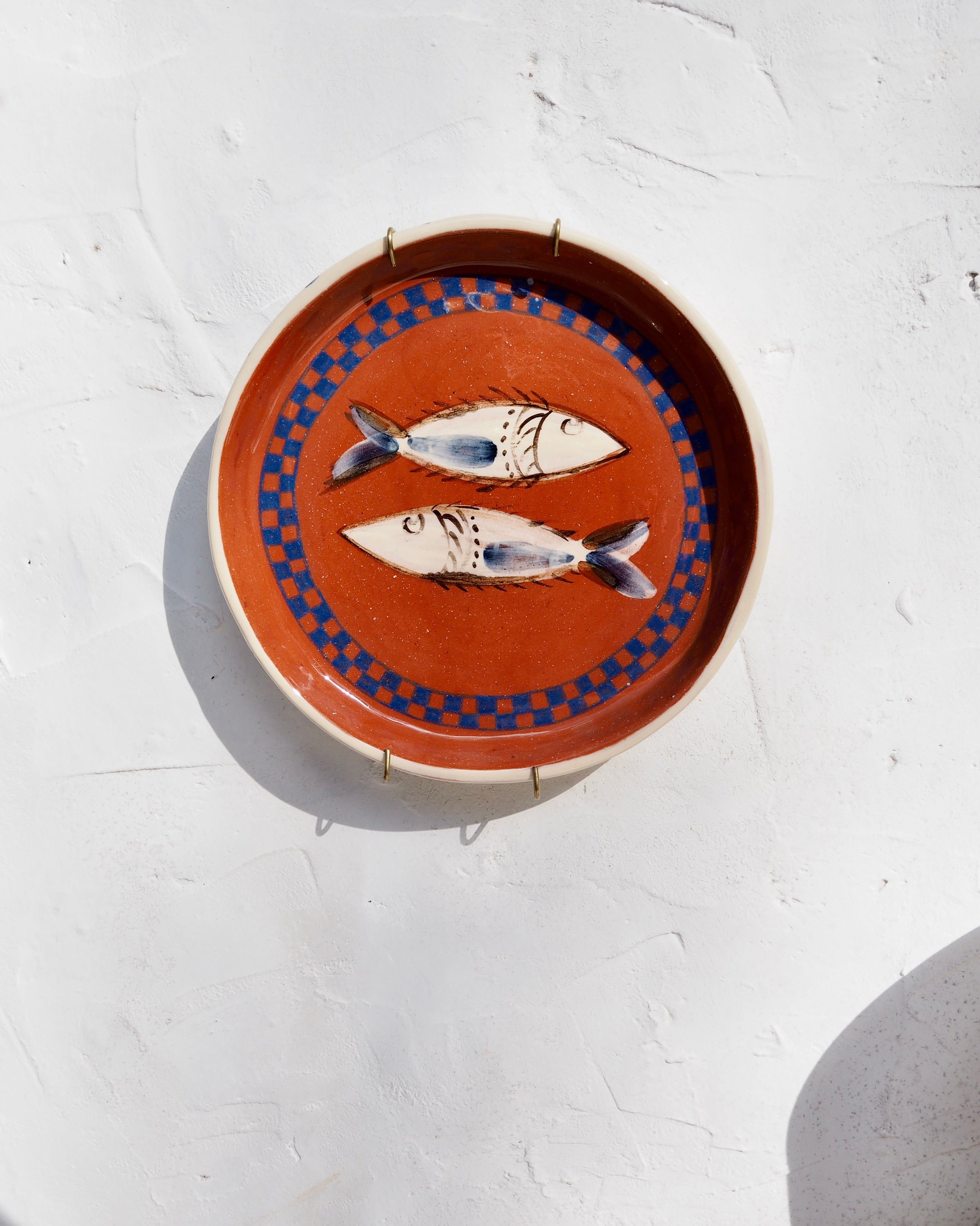 Sardine Plate - Mediterranean check