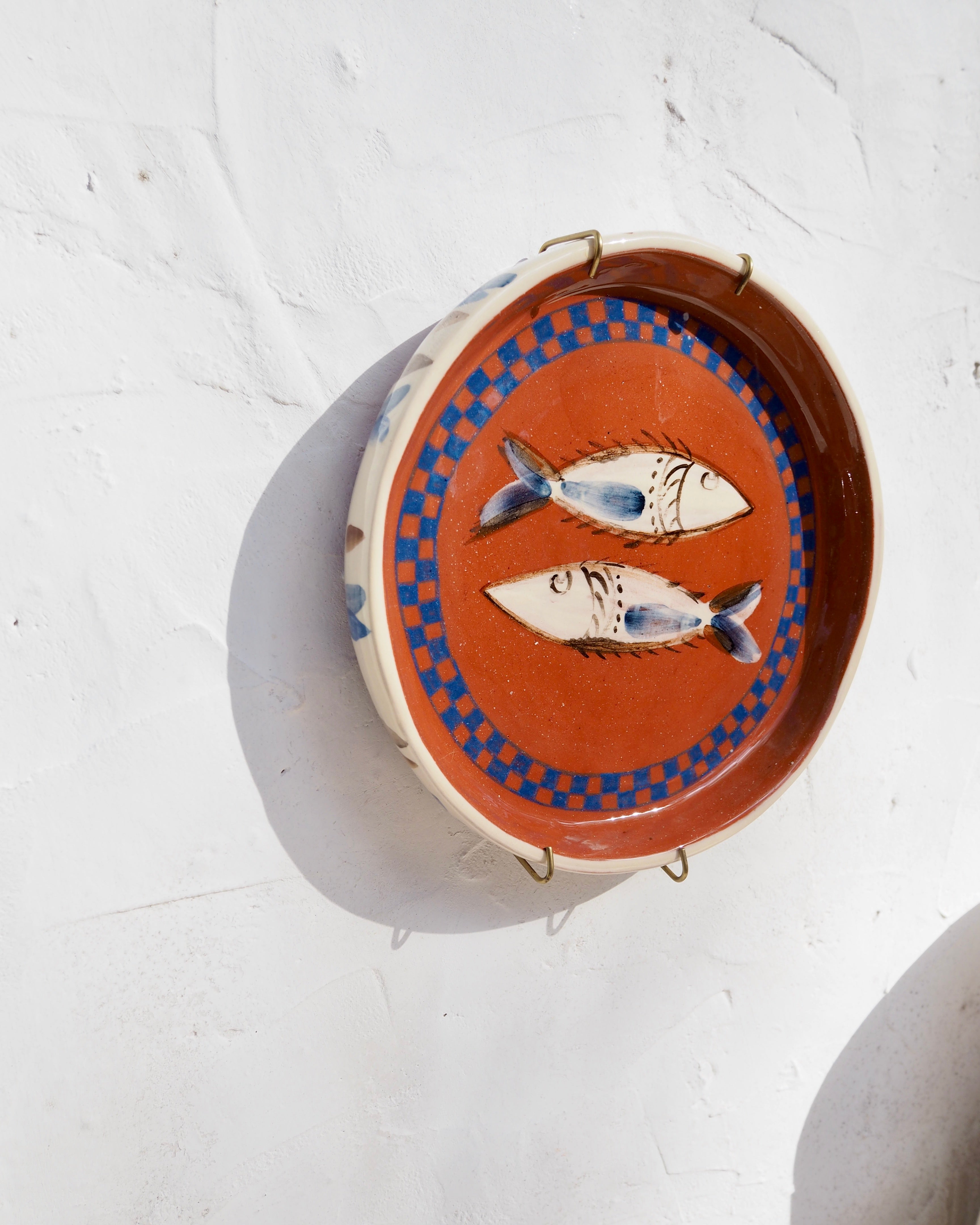 Sardine Plate - Mediterranean check