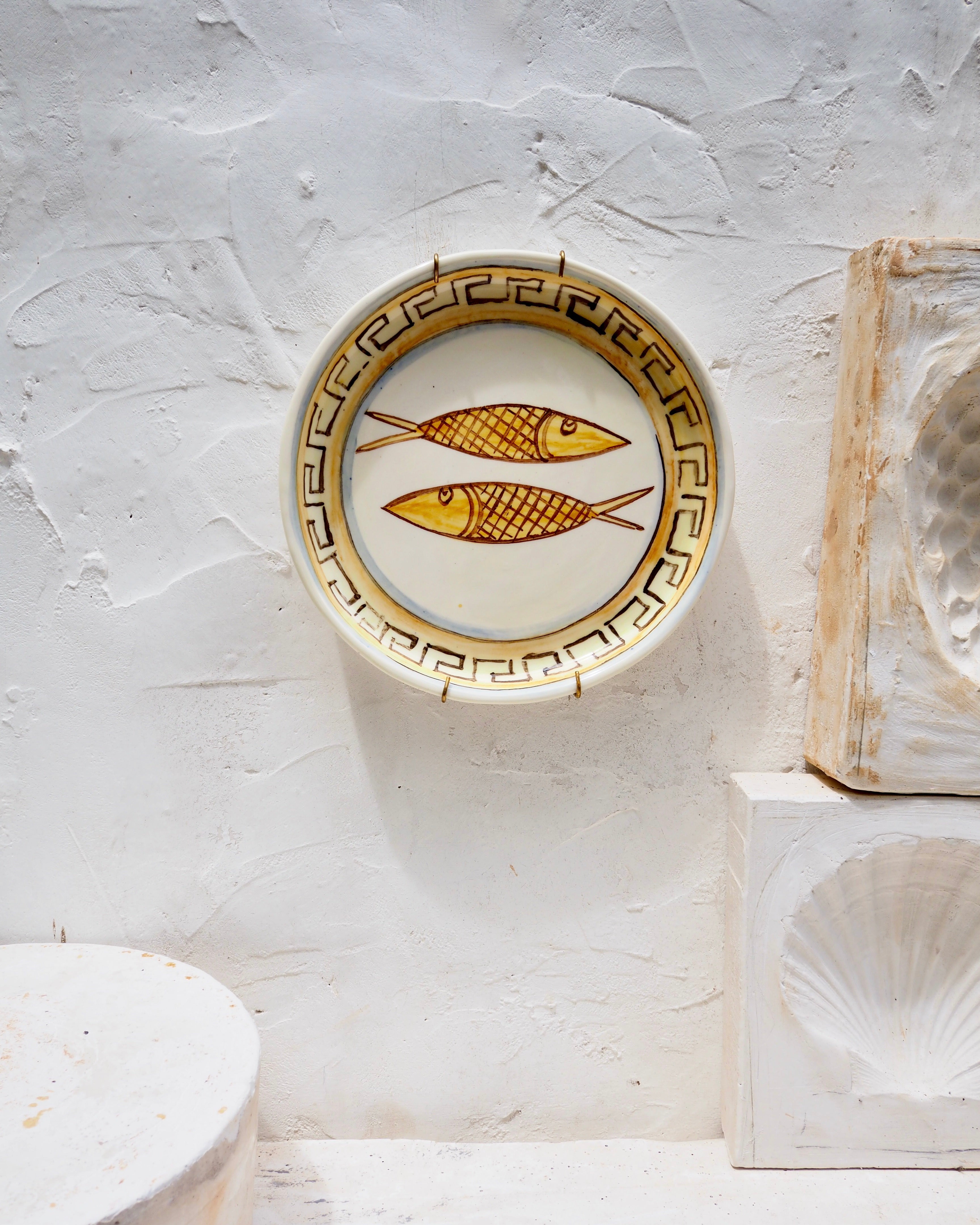 Sardine Plate - Sicilian greek key