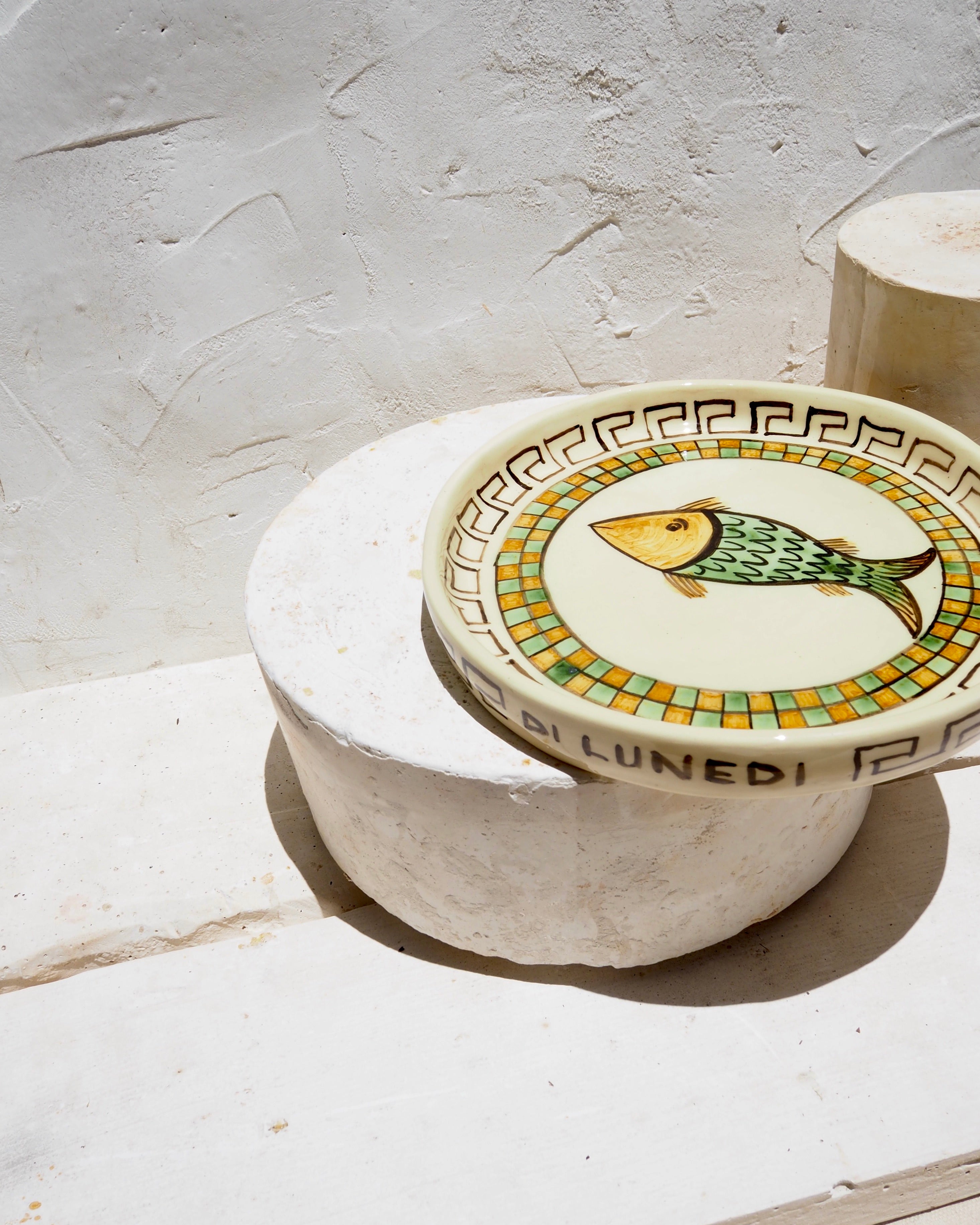 Sardine Plate - Maiolica check