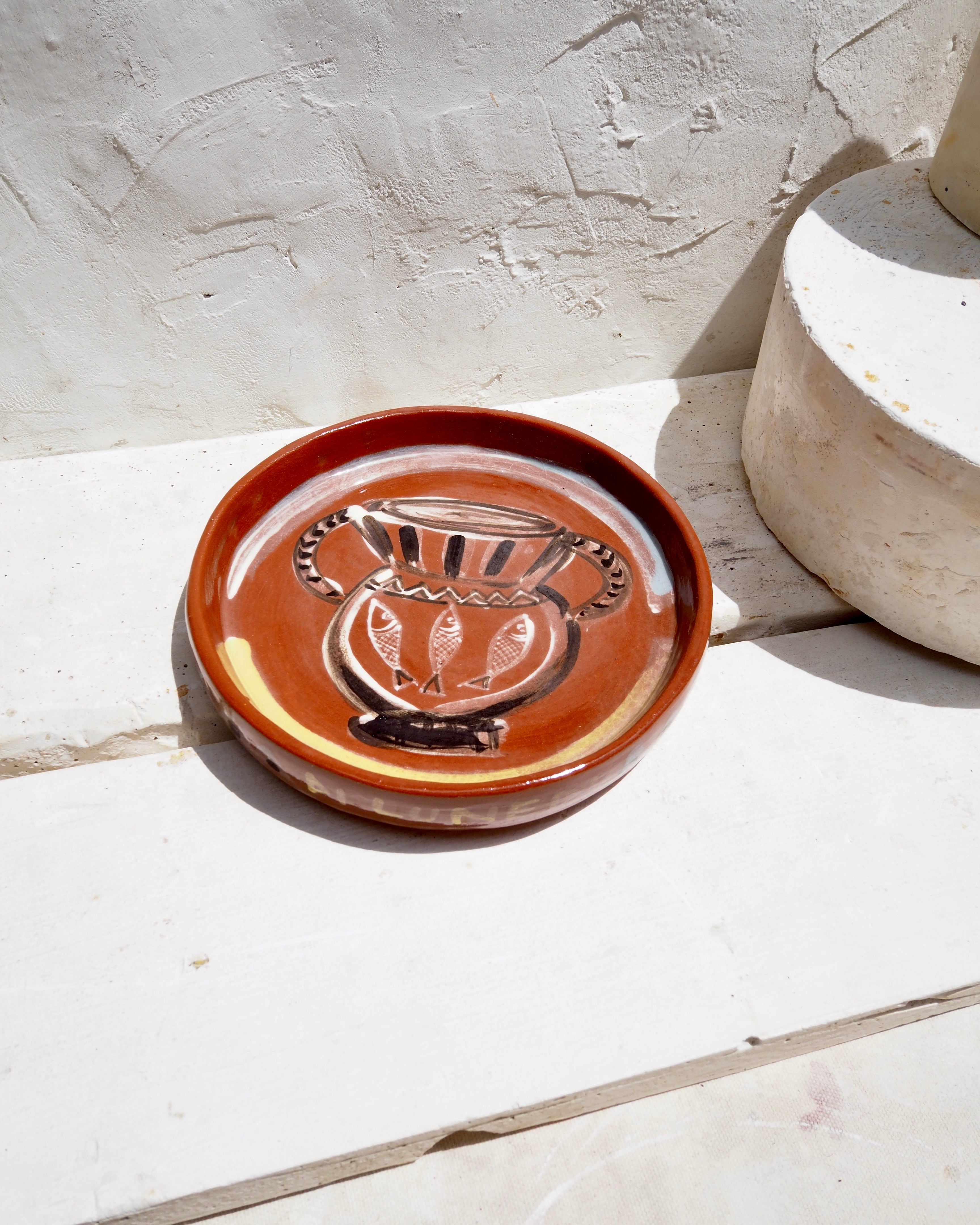 Sardine Plate in Italian terracotta - Sicilia Urn