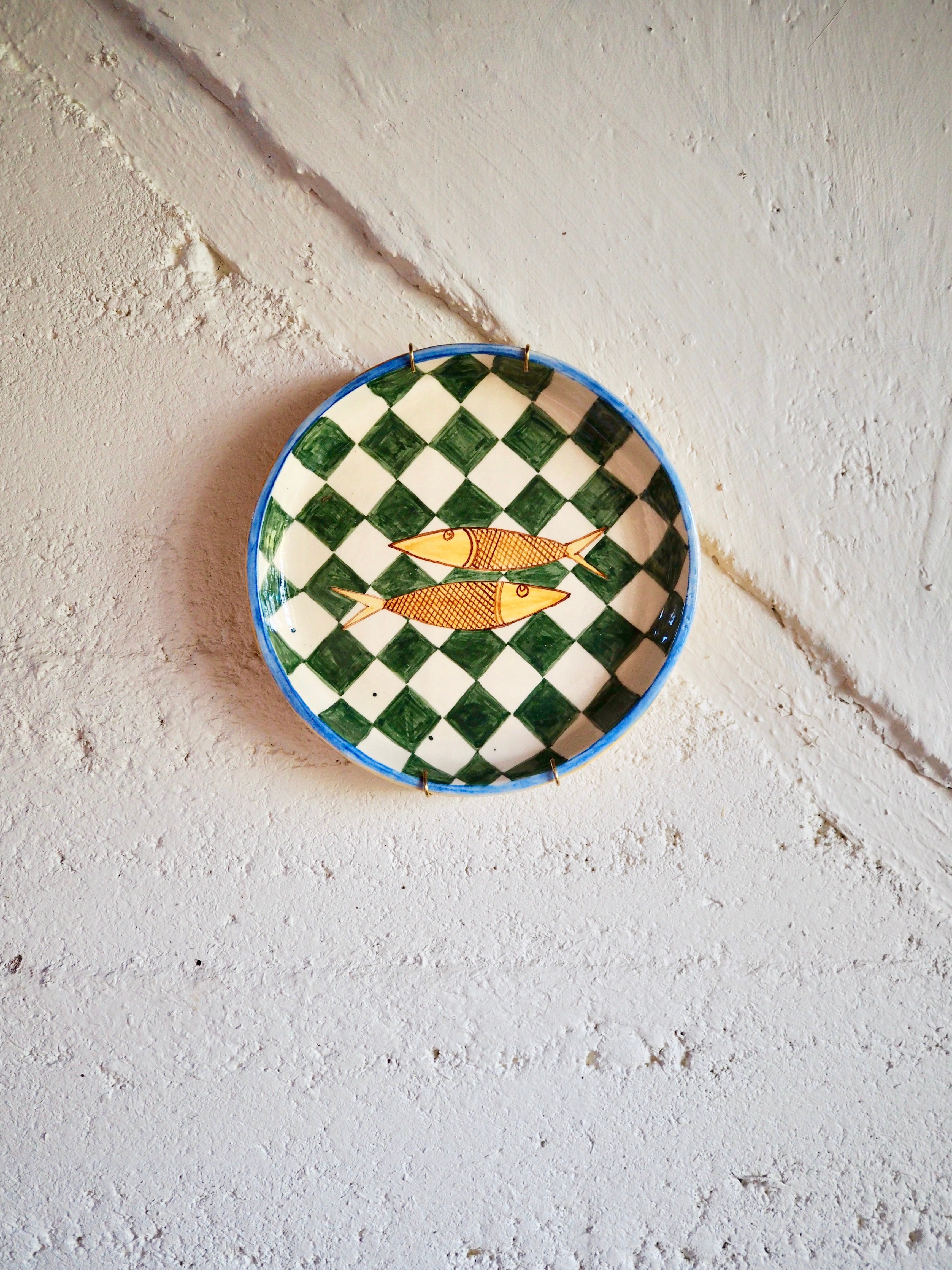 Sardine Plate - Green Check