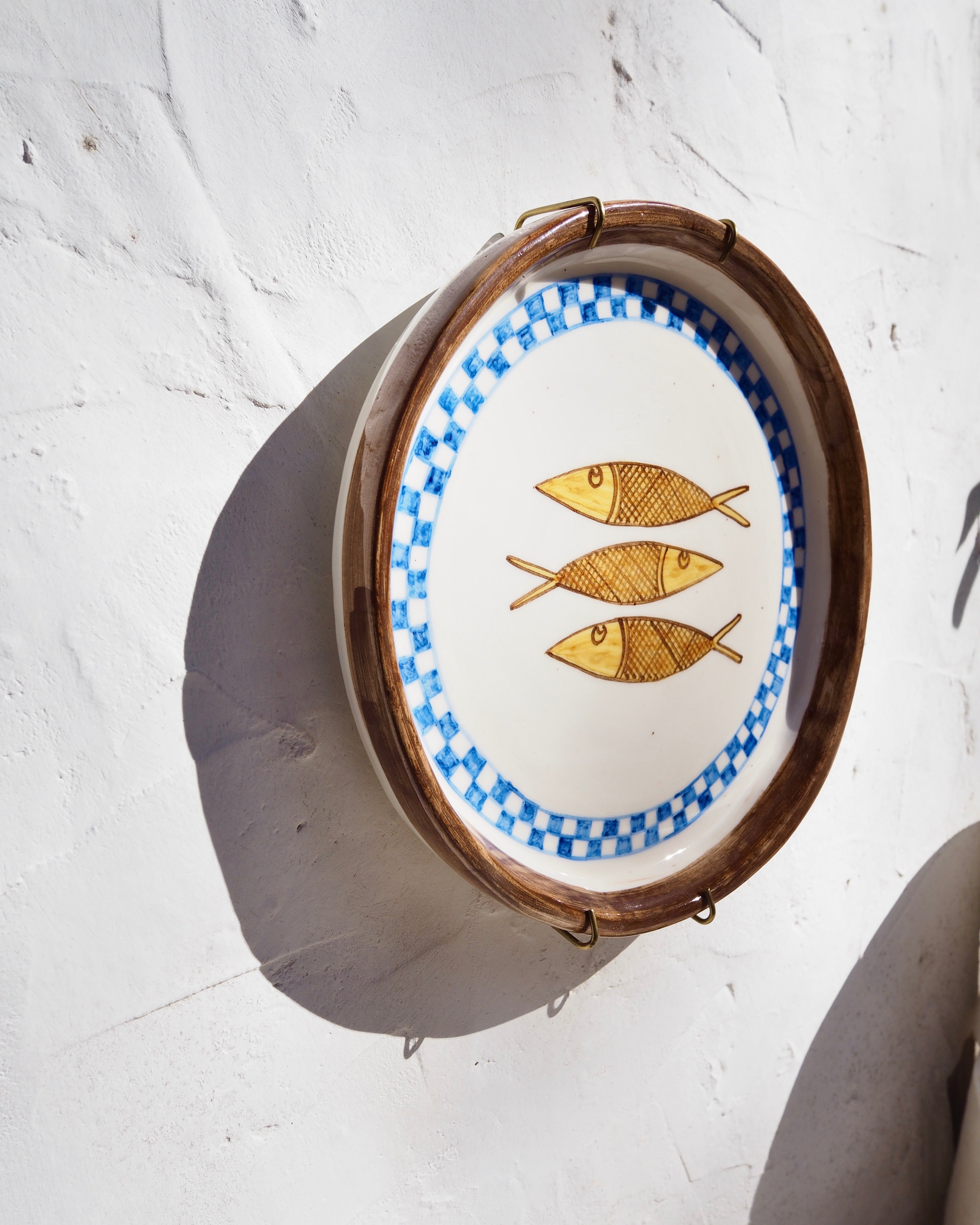 Sardine Plate - Blue check