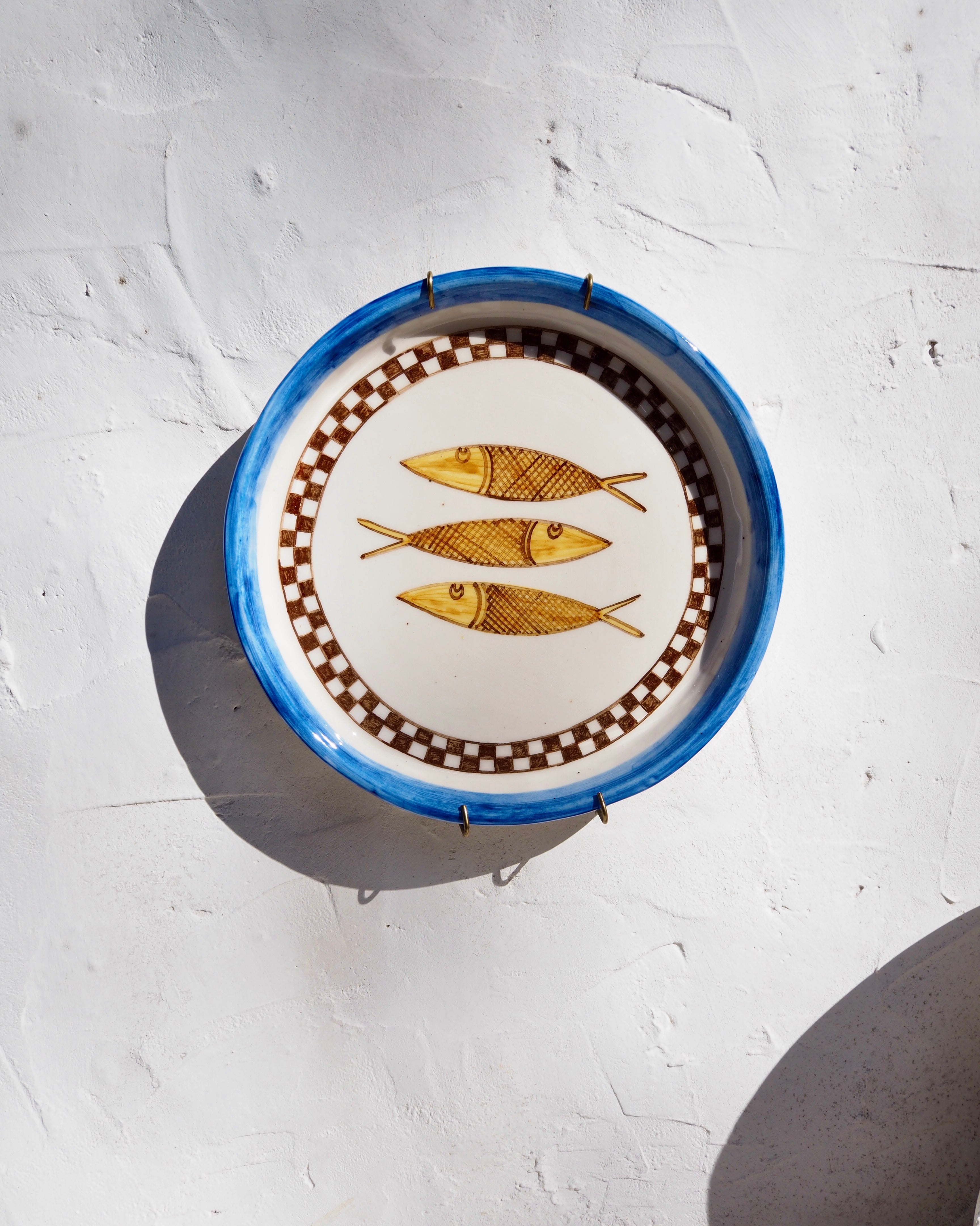 Sardine Plate - Brown check