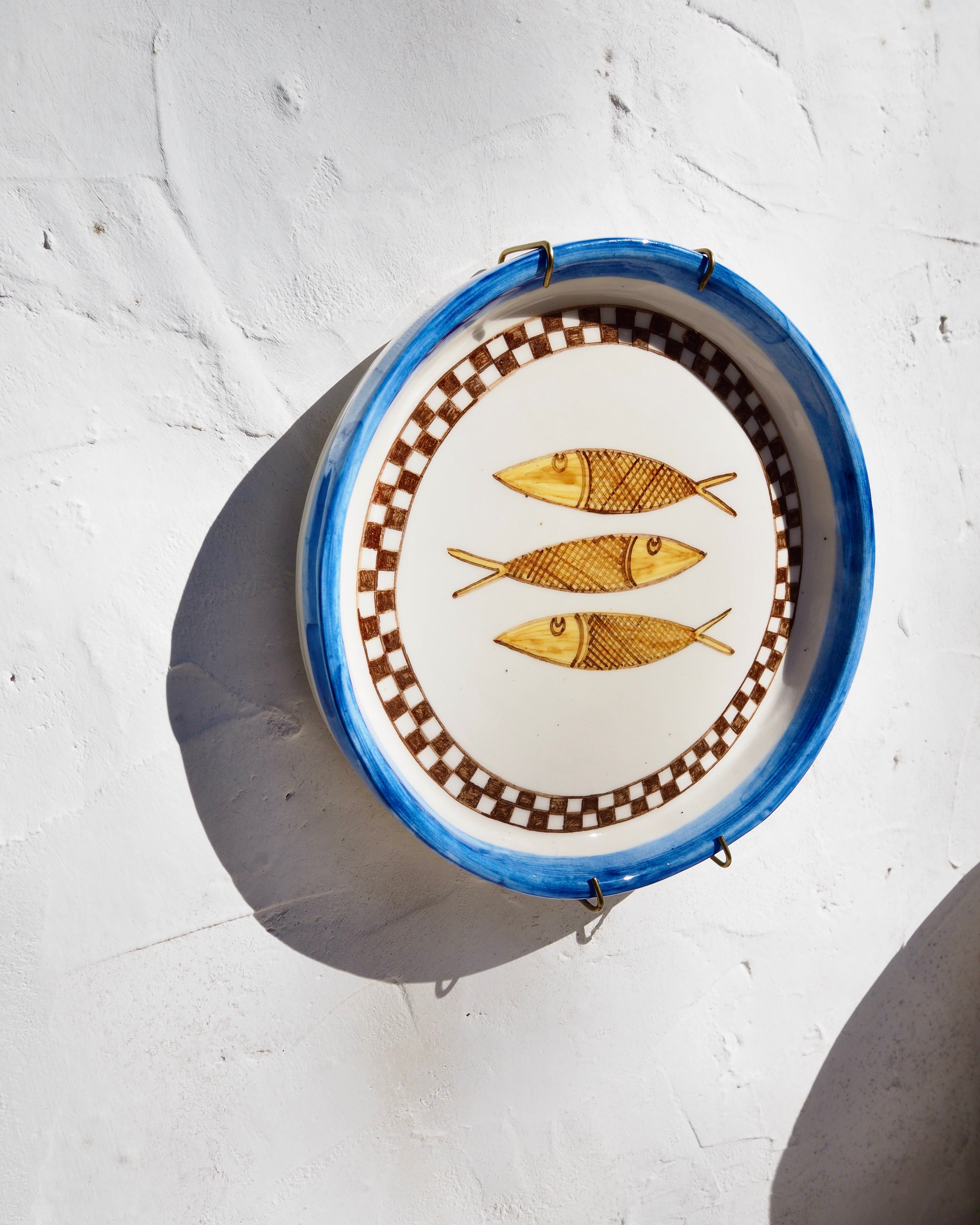 Sardine Plate - Brown check